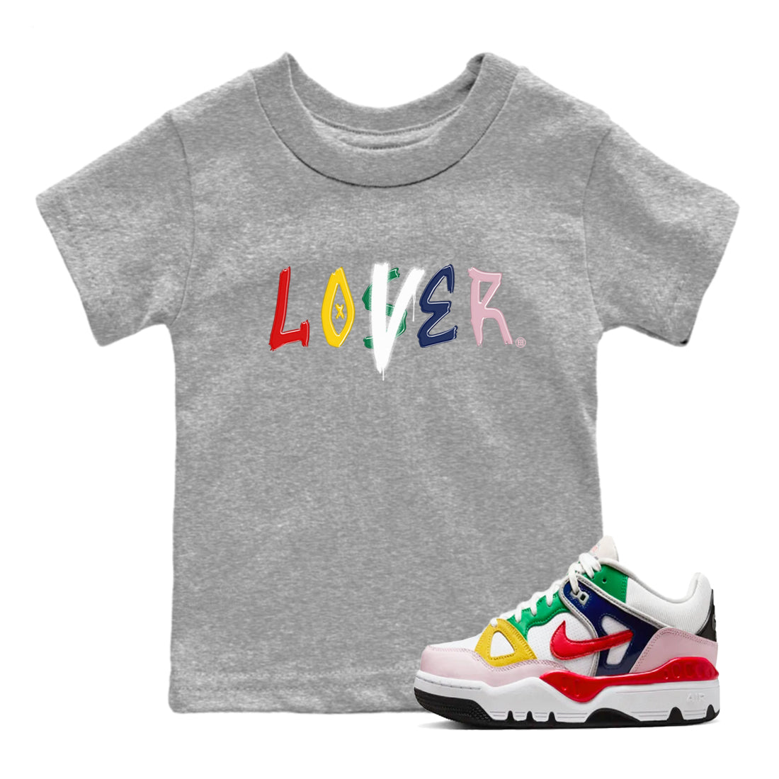 AF 3 Nigo shirtsto match jordans Loser Lover sneaker match tees Air Force 3 Low x Nigo Blue Void and Tour Yellow match shoes to clothes Drip Gear Zone Youth Baby Heather Grey 1 tee