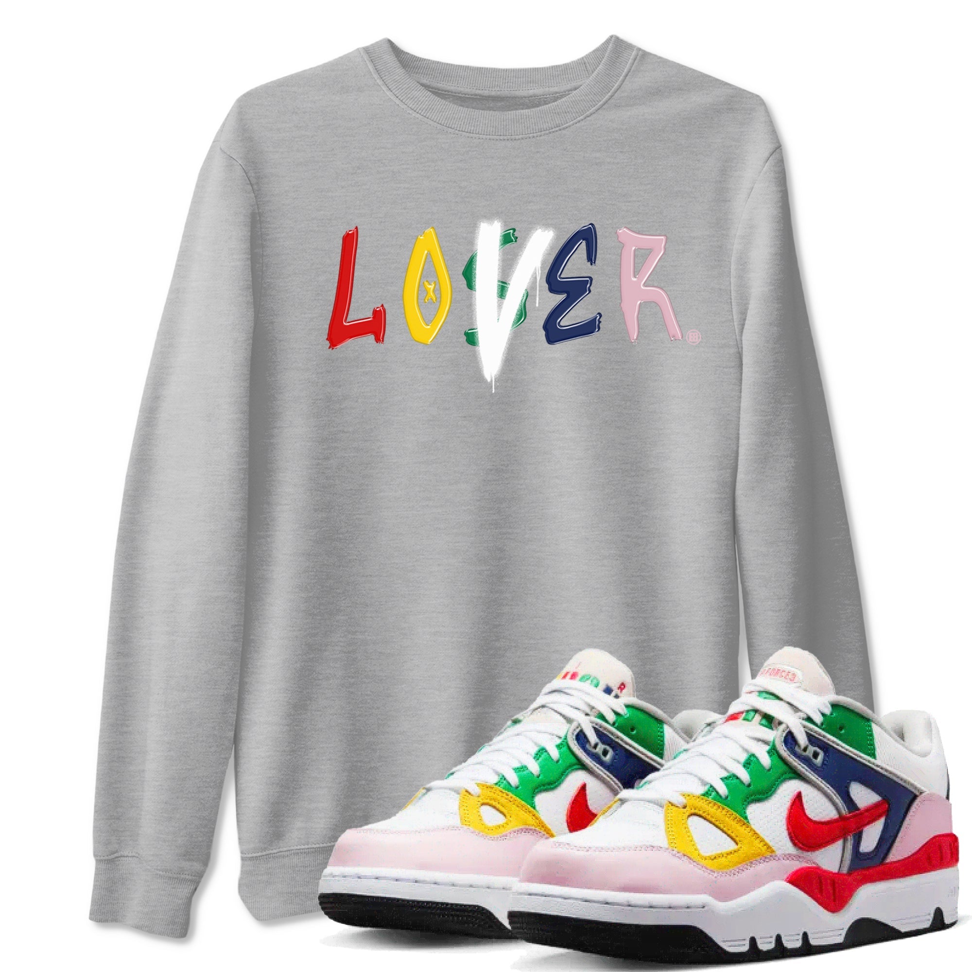 AF 3 Nigo shirtsto match jordans Loser Lover sneaker match tees Air Force 3 Low x Nigo Blue Void and Tour Yellow match shoes to clothes Drip Gear Zone unisex cotton Heather Grey 1 shirts