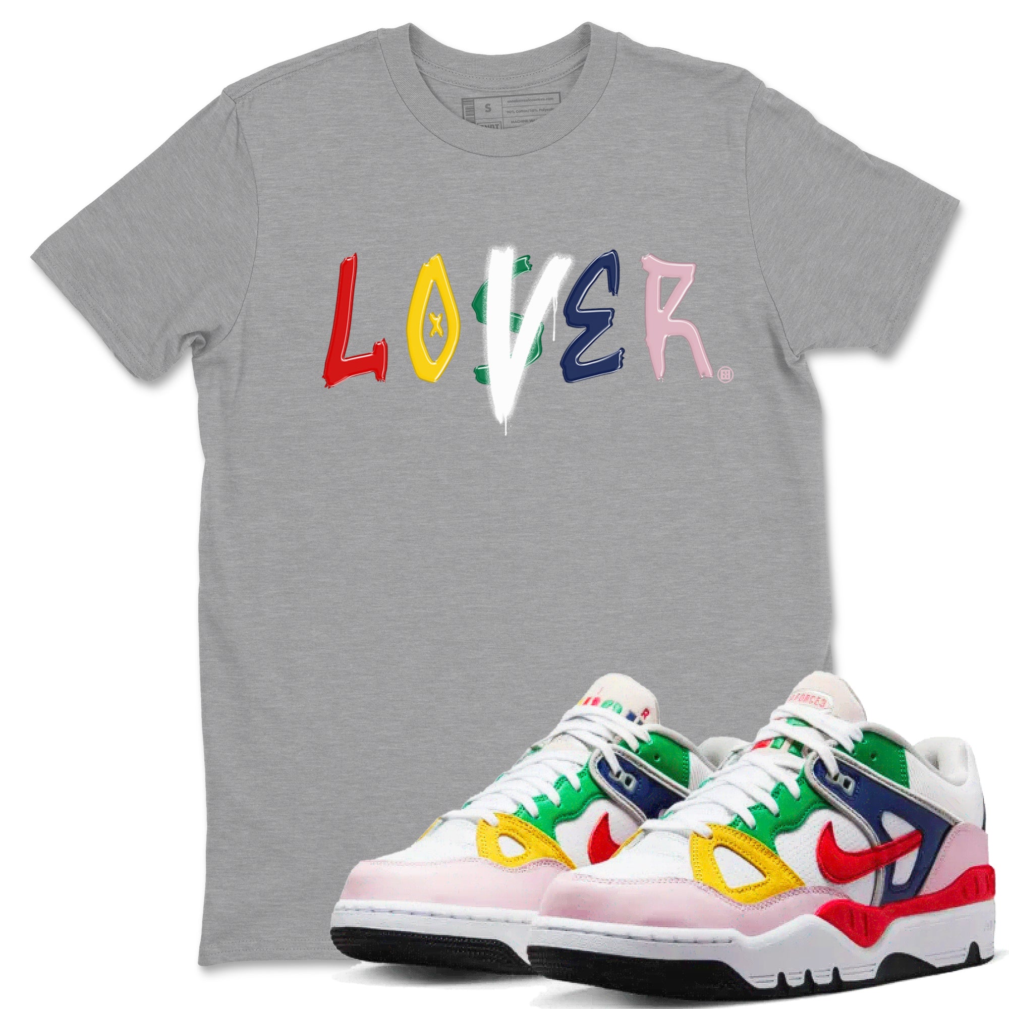 AF 3 Nigo shirtsto match jordans Loser Lover sneaker match tees Air Force 3 Low x Nigo Blue Void and Tour Yellow match shoes to clothes Drip Gear Zone unisex cotton Heather Grey 1 shirts