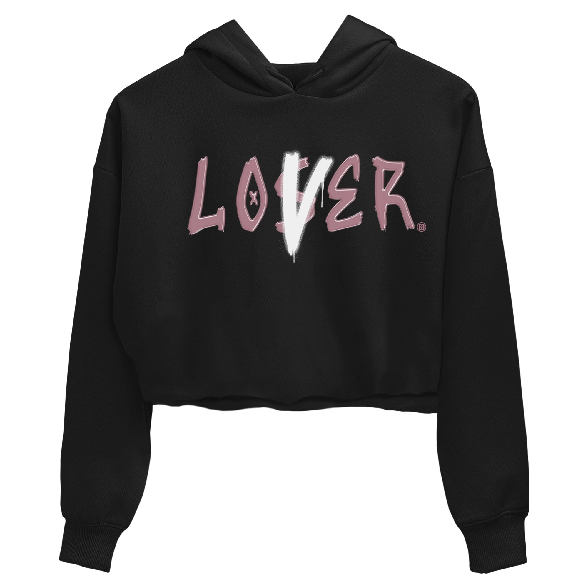 Air Jordan 1 Mauve shirt to match jordans Loser Lover sneaker tees 1s High OG Mauve Drip Gear Zone Black 2 Crop T-Shirt