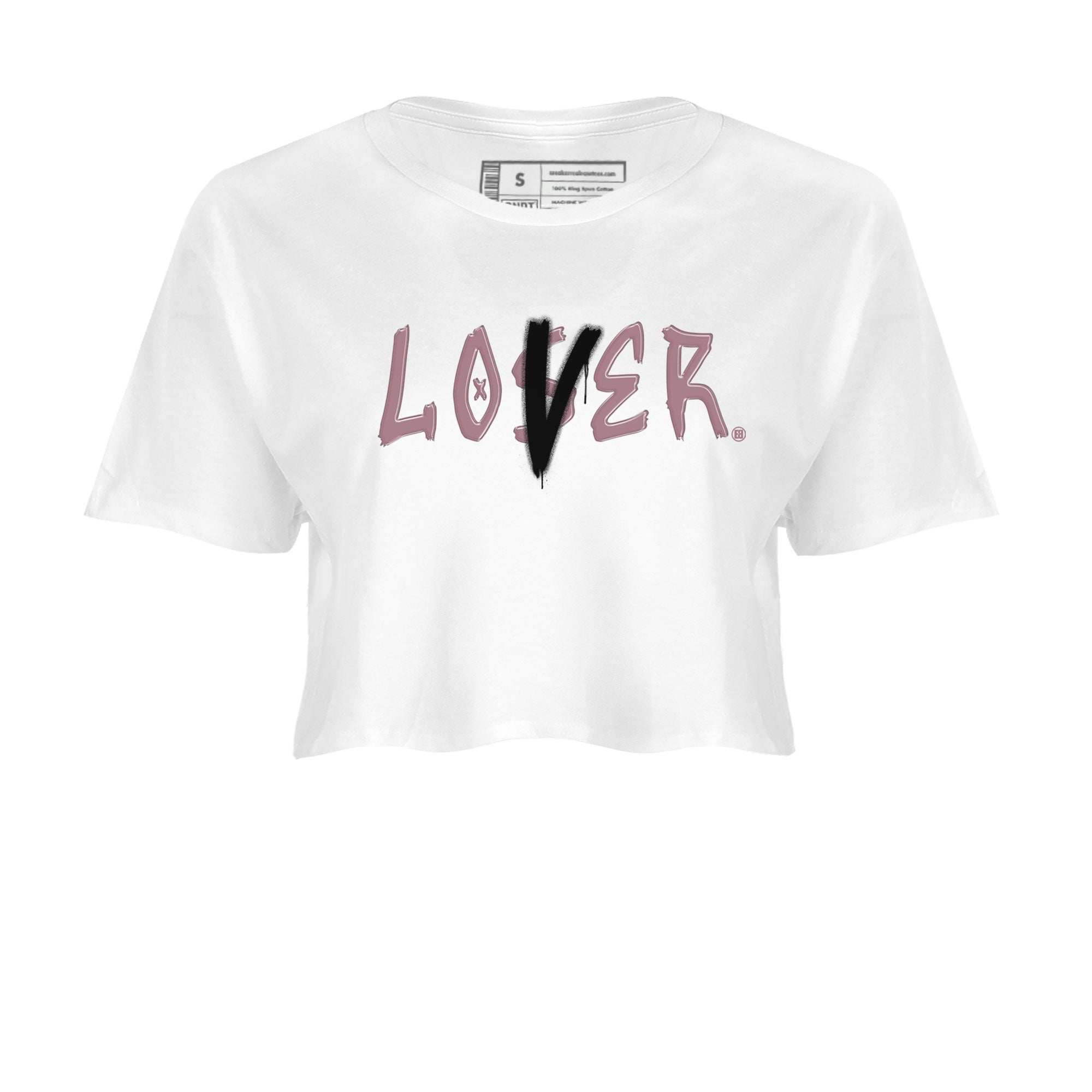 Air Jordan 1 Mauve shirt to match jordans Loser Lover sneaker tees 1s High OG Mauve Drip Gear Zone White 2 Crop T-Shirt