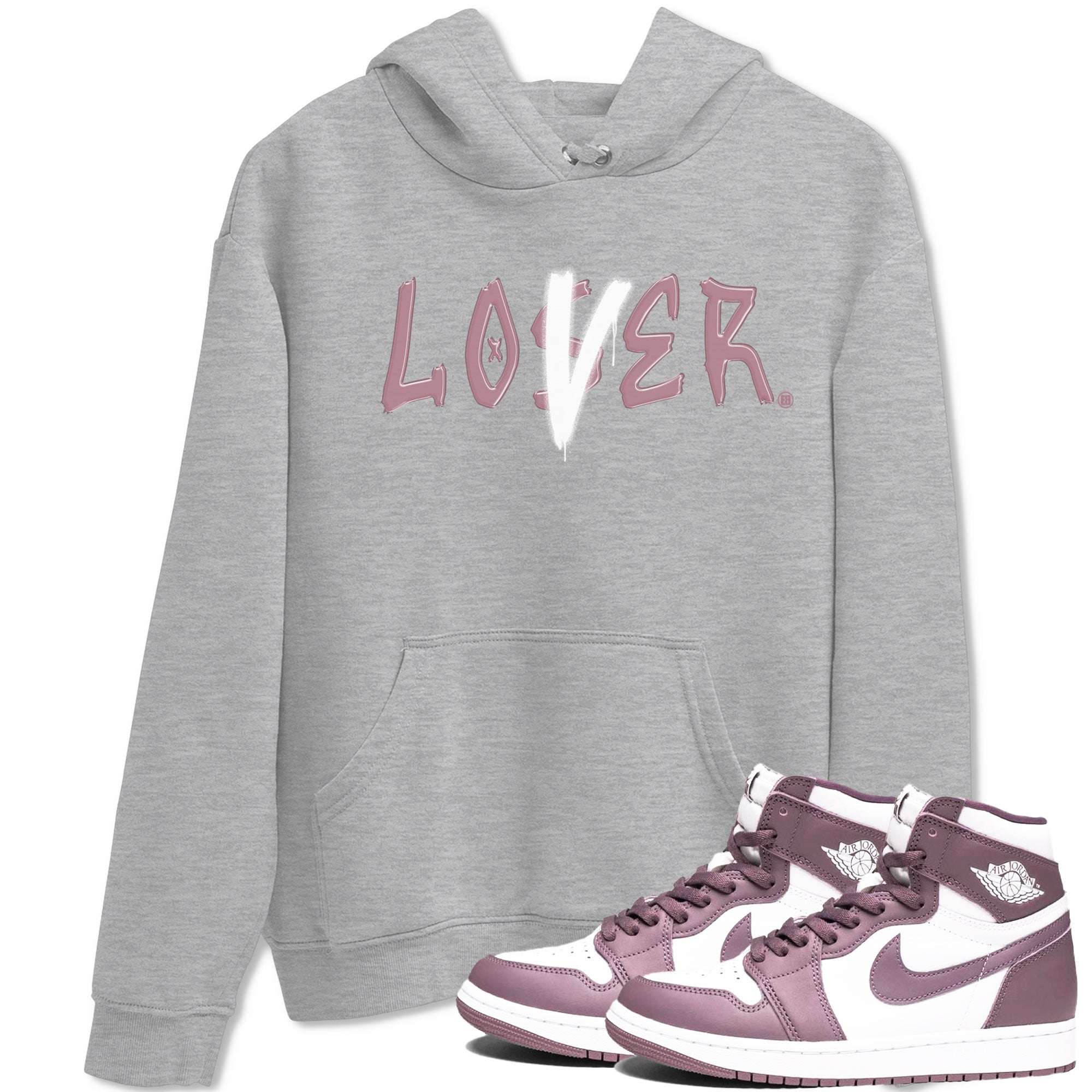 Air Jordan 1 Mauve shirt to match jordans Loser Lover sneaker tees 1s High OG Mauve Drip Gear Zone Unisex Streetwear Clothing Heather Grey 1 T-Shirt
