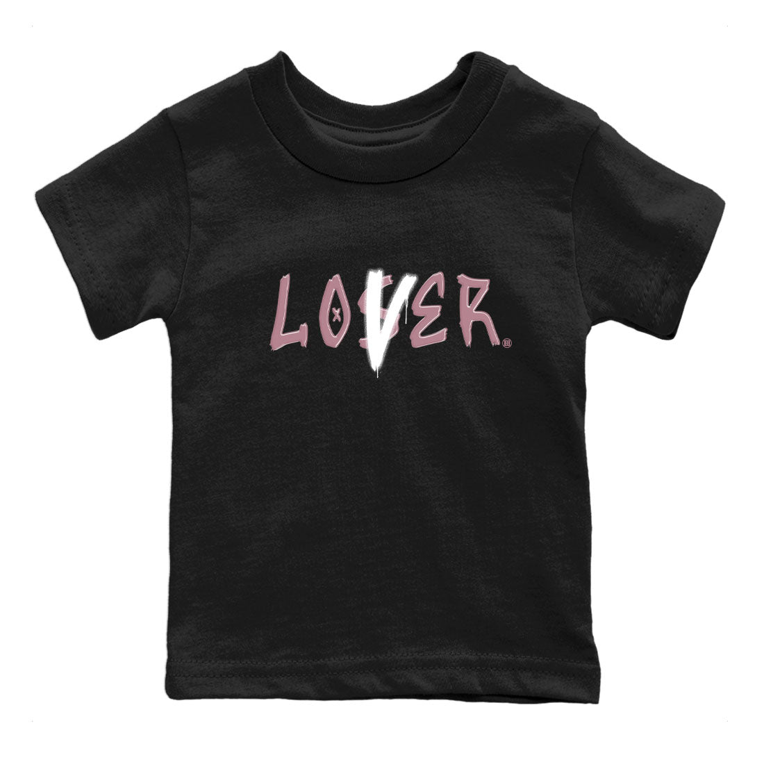 Air Jordan 1 Mauve shirt to match jordans Loser Lover sneaker tees 1s High OG Mauve Drip Gear Zone Baby Toddler Black 2 T-Shirt
