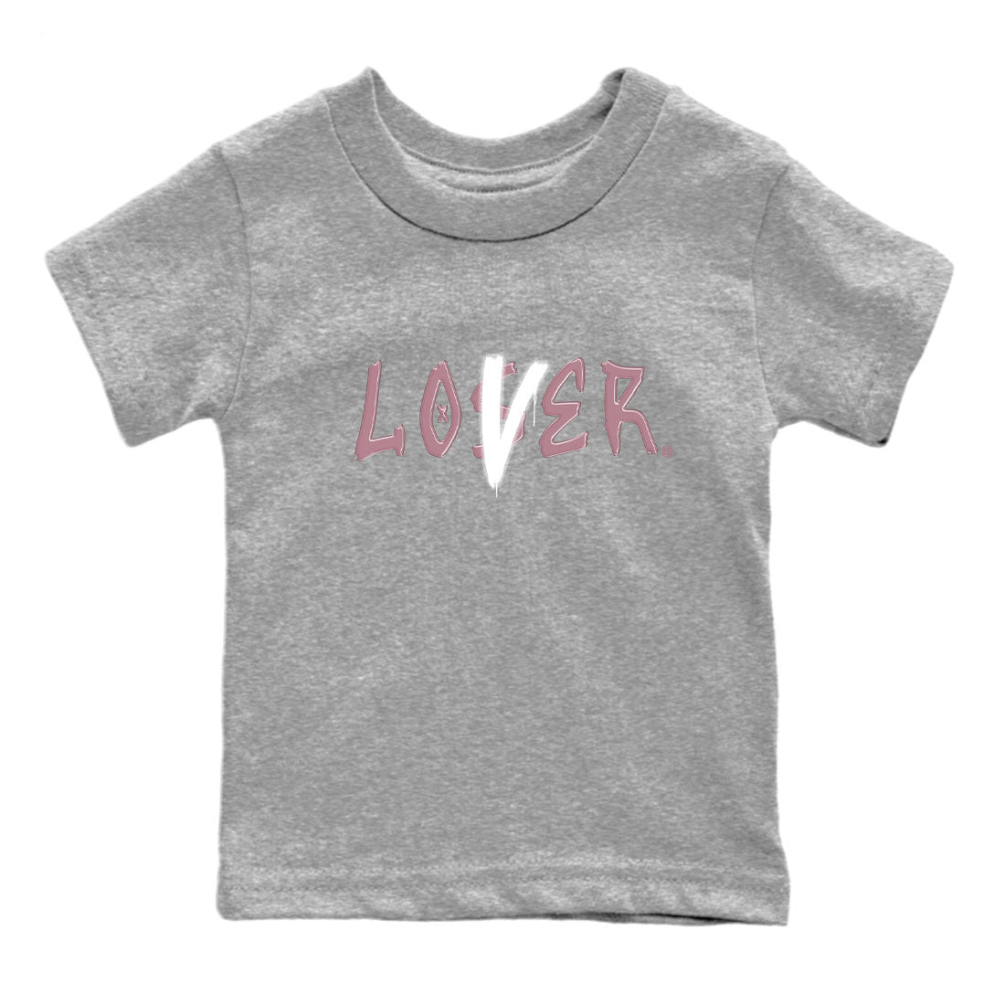 Air Jordan 1 Mauve shirt to match jordans Loser Lover sneaker tees 1s High OG Mauve Drip Gear Zone Baby Toddler Heather Grey 2 T-Shirt