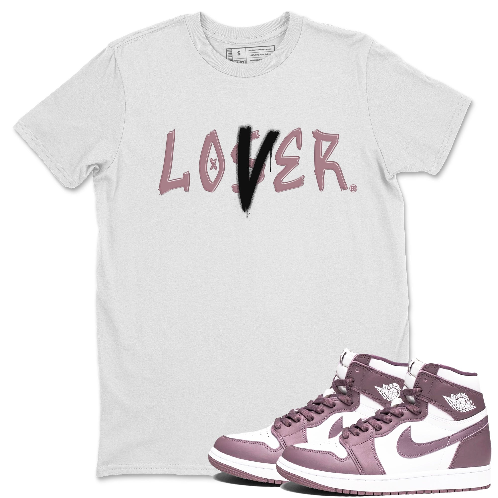 Air Jordan 1 Mauve shirt to match jordans Loser Lover sneaker tees 1s High OG Mauve Drip Gear Zone Unisex Streetwear Clothing White 1 T-Shirt