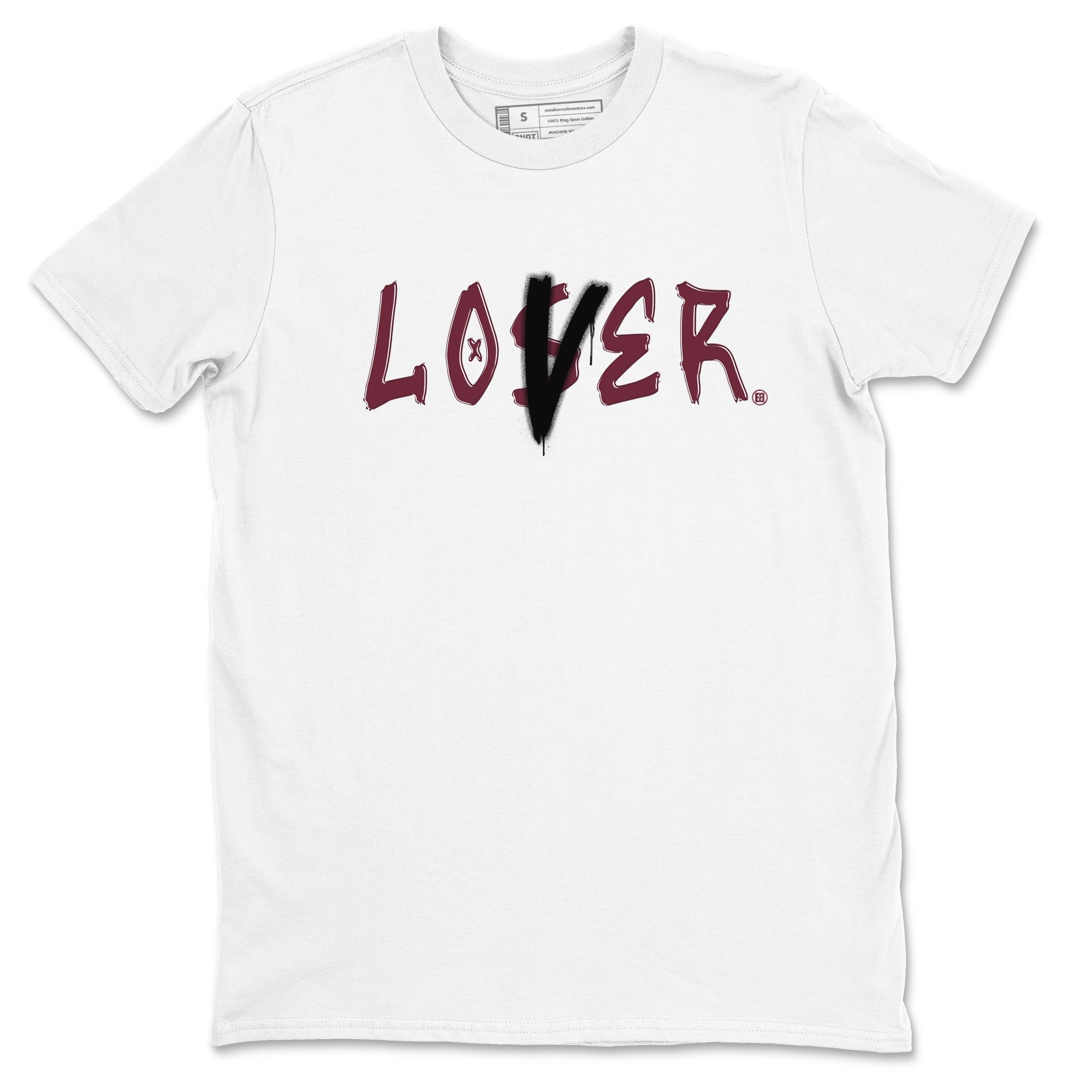 1s Metallic Burgundy shirts to match jordans Loser Lover sneaker match tees Jordan 1 Retro High '85 OG Metallic Burgundy Drip Gear Zone streetwear brand White 2 unisex cotton tee