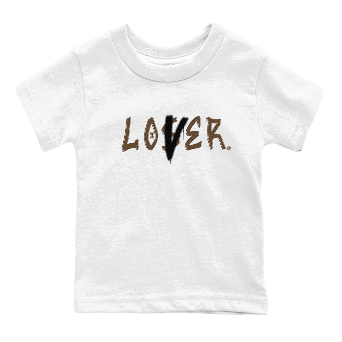 1s Mocha shirts to match jordans Loser Lover sneaker match tees Air Jordan 1 Low Mocha Drip Gear Zone Youth Baby White 2 crew neck shirts
