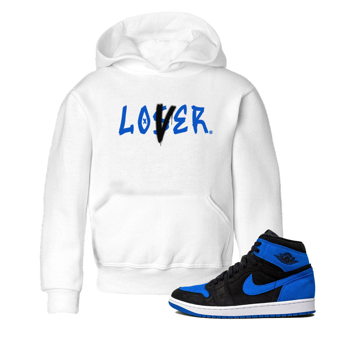 AJ1 Retro Royal Reimagined shirt to match jordans Loser Lover sneaker tees Air Jordan 1 Royal Reimagined Drip Gear Zone Casual Crew Neck T-Shirt Baby Toddler White 1 T-Shirt