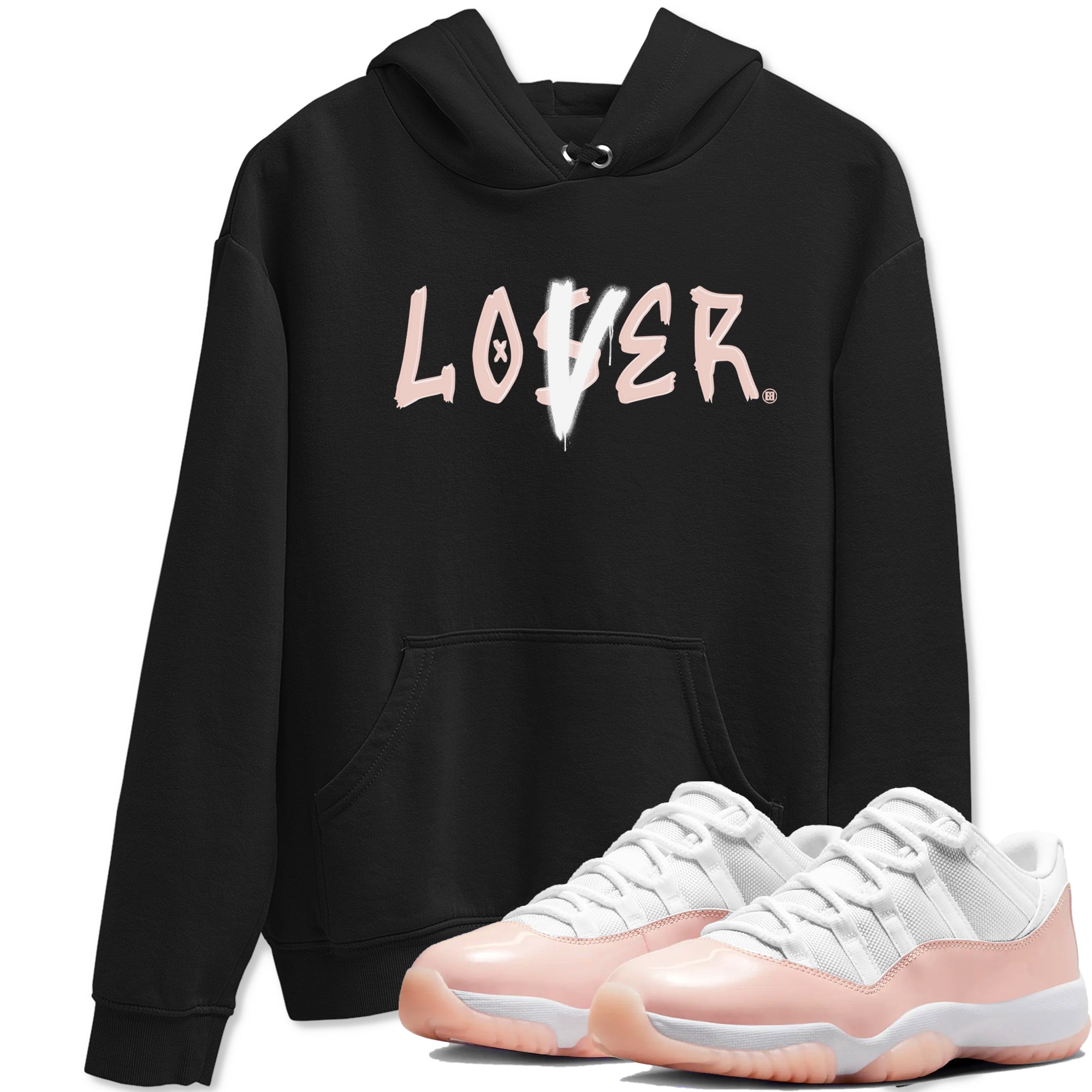 Air Jordan 11 Low Legend Pink shirts to match jordans Loser Lover sneaker match tees 11s Legend Pink Drip Gear Zone streetwear brand Black 1 unisex cotton tee