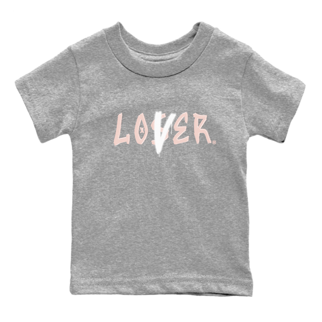 Air Jordan 11 Low Legend Pink shirts to match jordans Loser Lover sneaker match tees 11s Legend Pink Drip Gear Zone streetwear brand Baby and Youth Heather Grey 2 cotton tee