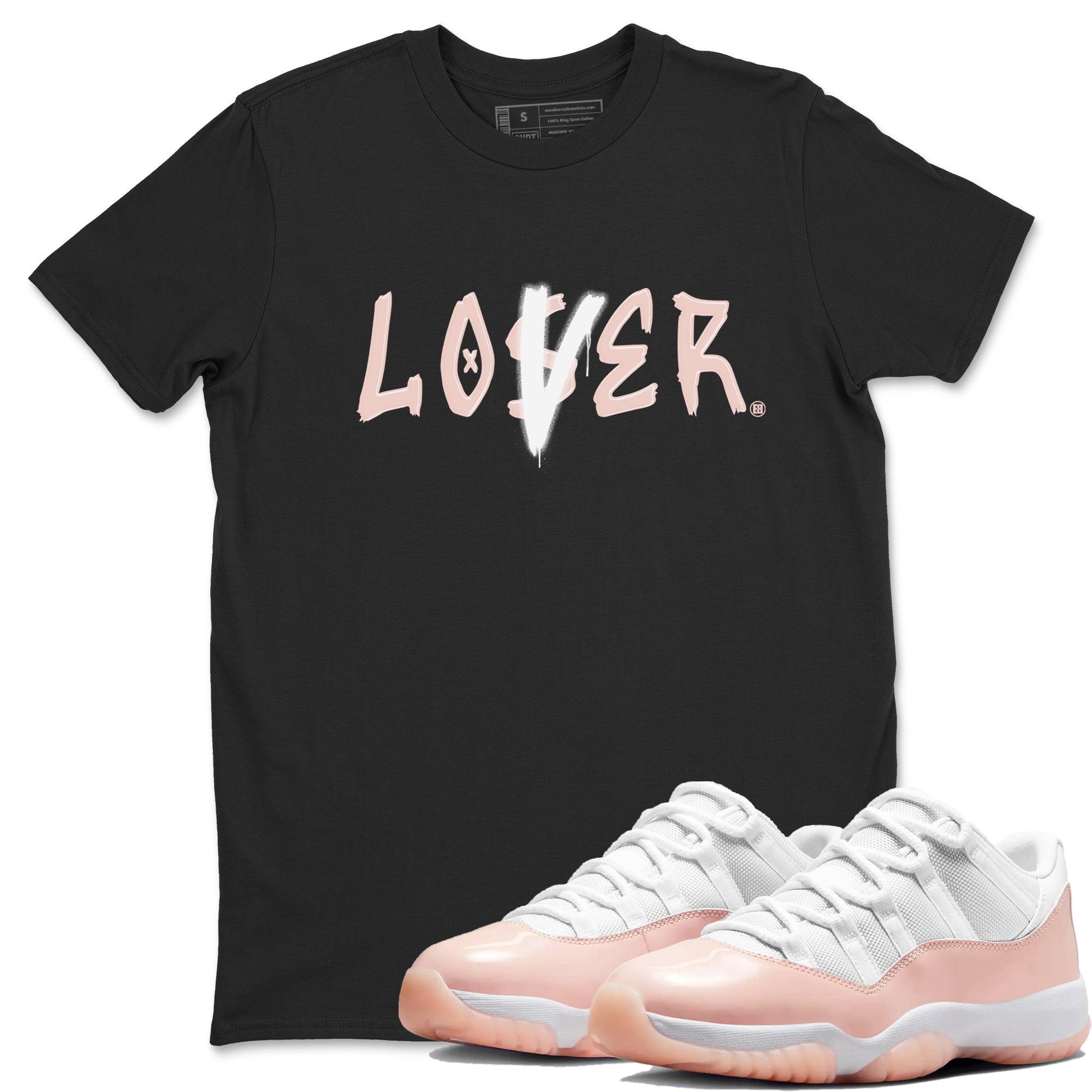 Air Jordan 11 Low Legend Pink shirts to match jordans Loser Lover sneaker match tees 11s Legend Pink Drip Gear Zone streetwear brand Black 1 unisex cotton tee