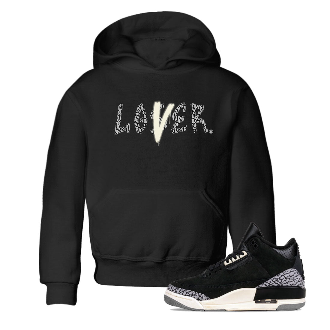 AJ3 Retro Off Noir shirt to match jordans Loser Lover sneaker tees Air Jordan 3 Off Noir Drip Gear Zone Casual Crew Neck T-Shirt Baby Toddler Black 1 T-Shirt