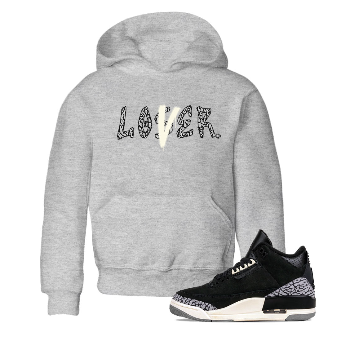 AJ3 Retro Off Noir shirt to match jordans Loser Lover sneaker tees Air Jordan 3 Off Noir Drip Gear Zone Casual Crew Neck T-Shirt Baby Toddler Heather Grey 1 T-Shirt