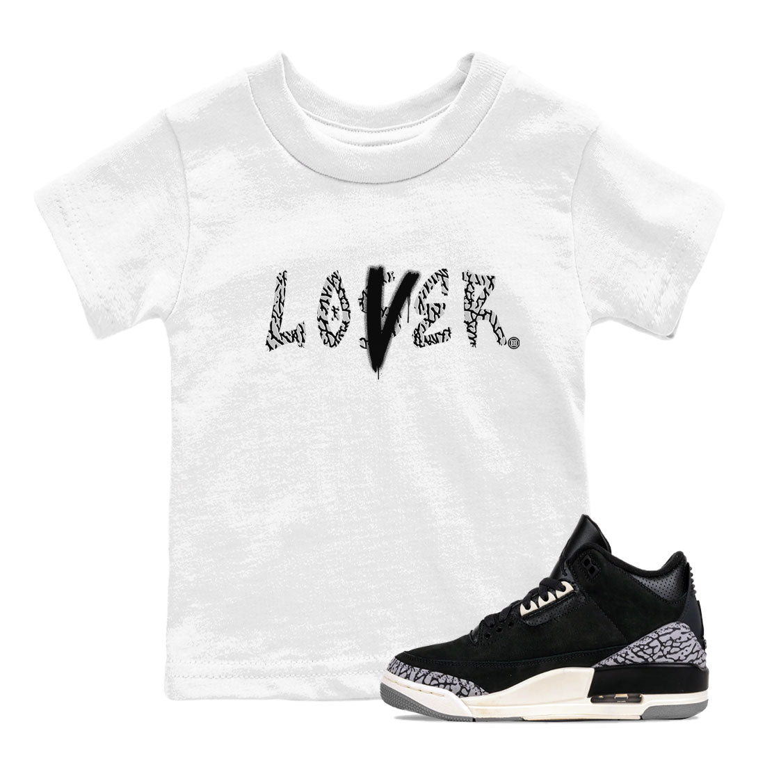 AJ3 Retro Off Noir shirt to match jordans Loser Lover sneaker tees Air Jordan 3 Off Noir Drip Gear Zone Casual Crew Neck T-Shirt Baby Toddler White 1 T-Shirt