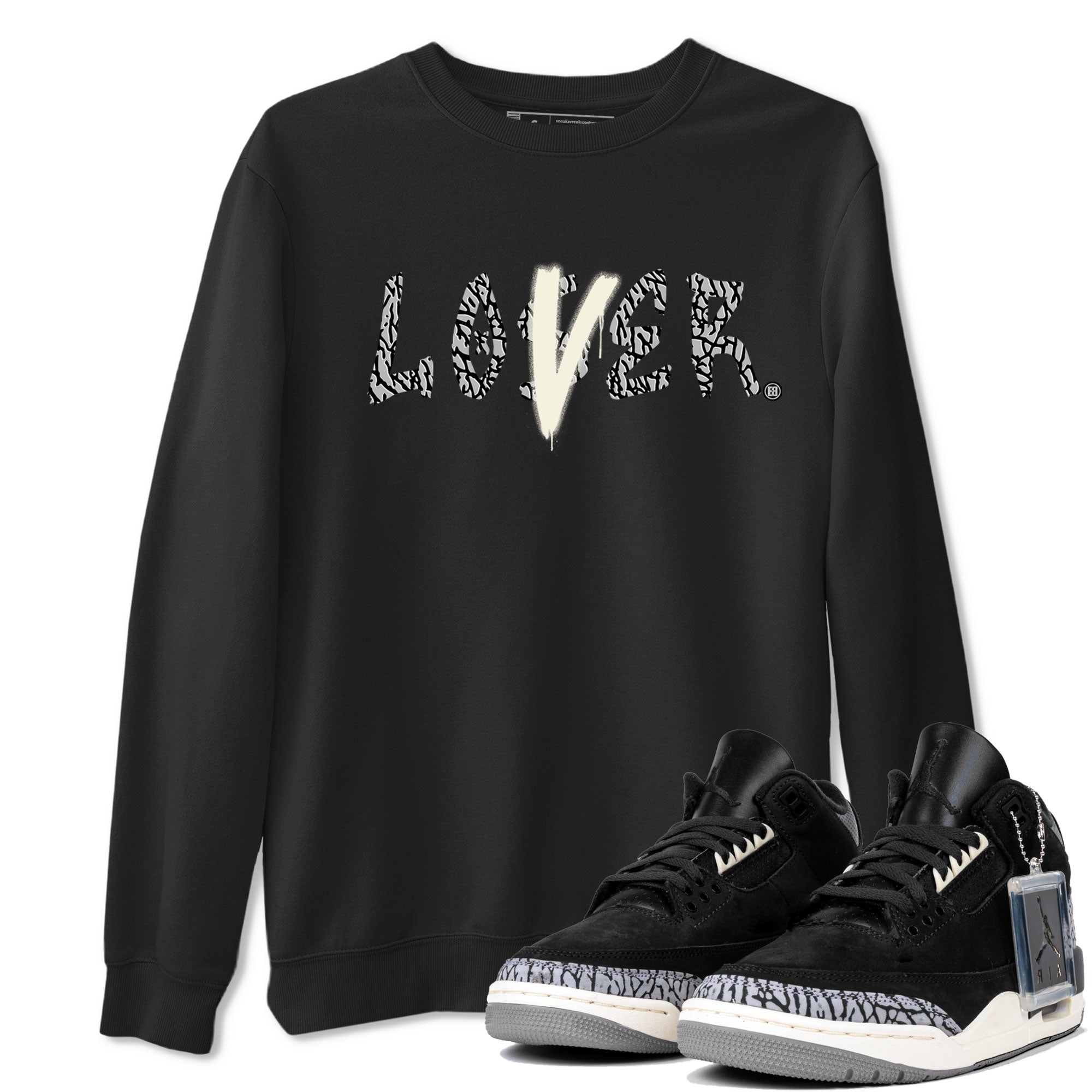 AJ3 Retro Off Noir shirt to match jordans Loser Lover sneaker tees Air Jordan 3 Off Noir Drip Gear Zone Casual Crew Neck T-Shirt Unisex Black 1 T-Shirt