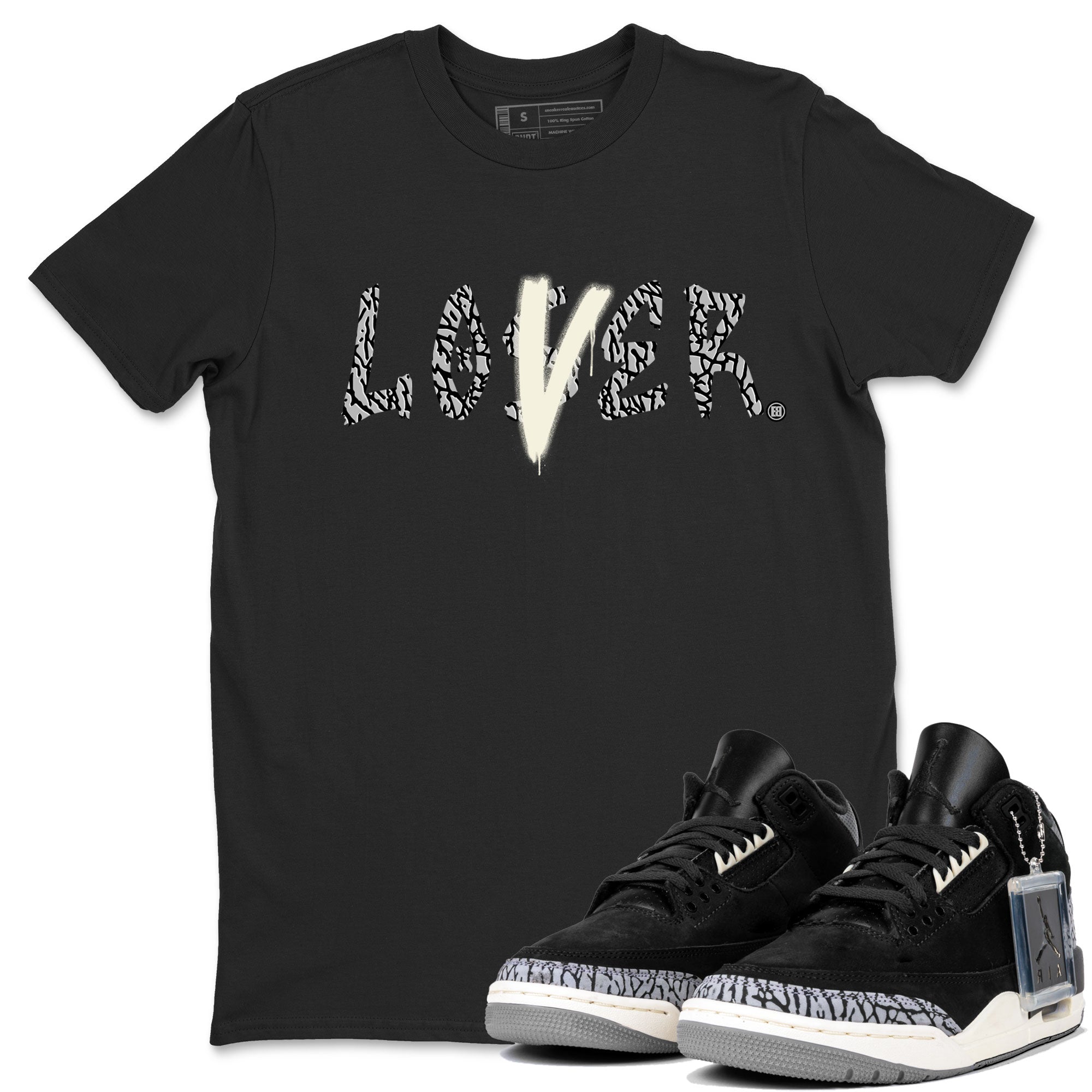 AJ3 Retro Off Noir shirt to match jordans Loser Lover sneaker tees Air Jordan 3 Off Noir Drip Gear Zone Casual Crew Neck T-Shirt Unisex Black 1 T-Shirt