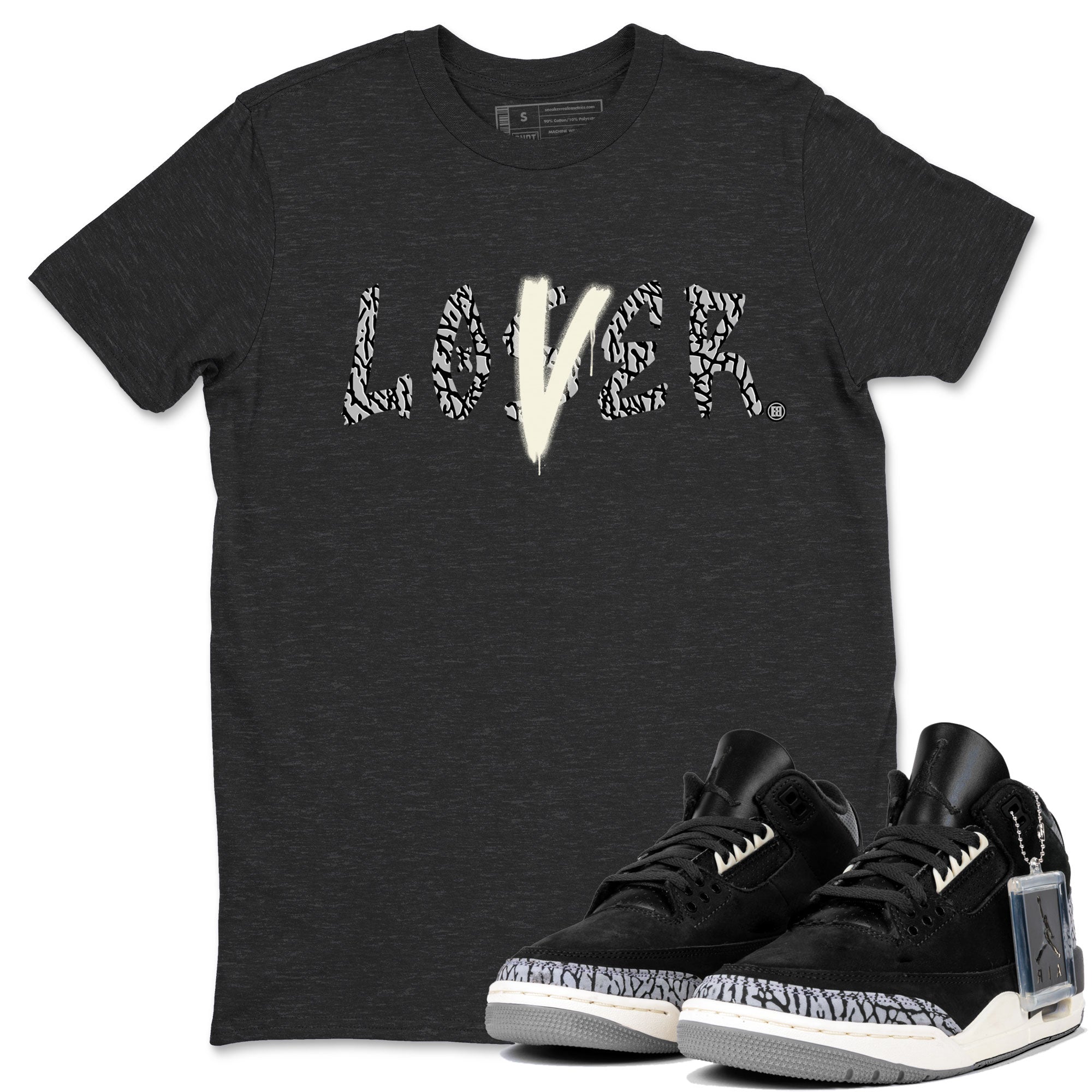 AJ3 Retro Off Noir shirt to match jordans Loser Lover sneaker tees Air Jordan 3 Off Noir Drip Gear Zone Casual Crew Neck T-Shirt Unisex Charcoal Heather 1 T-Shirt