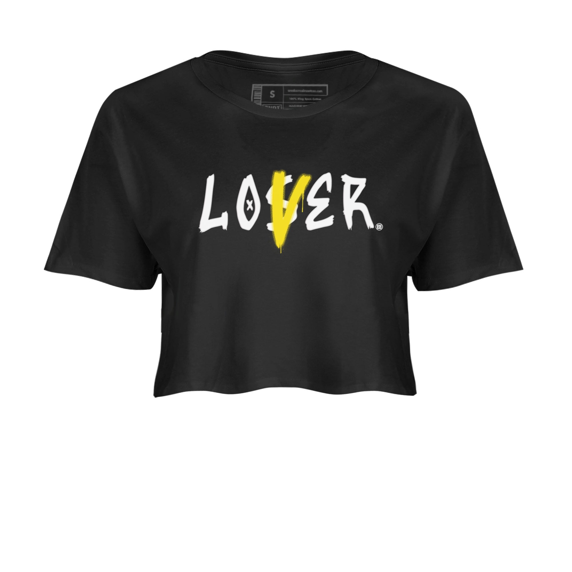 Air Jordan 4 Retro Vivid Sulfur shirt to match jordans Loser Lover sneaker tees 4s Vivid Sulfur Drip Gear Zone Black 2 crop length shirt