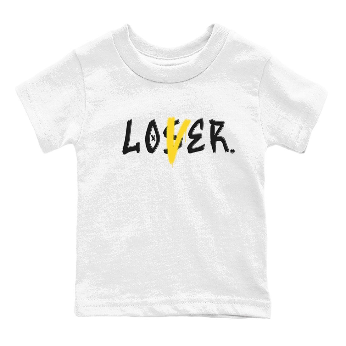 Air Jordan 4 Retro Vivid Sulfur shirt to match jordans Loser Lover sneaker tees 4s Vivid Sulfur Drip Gear Zone baby toddler White 2 cotton Shirt