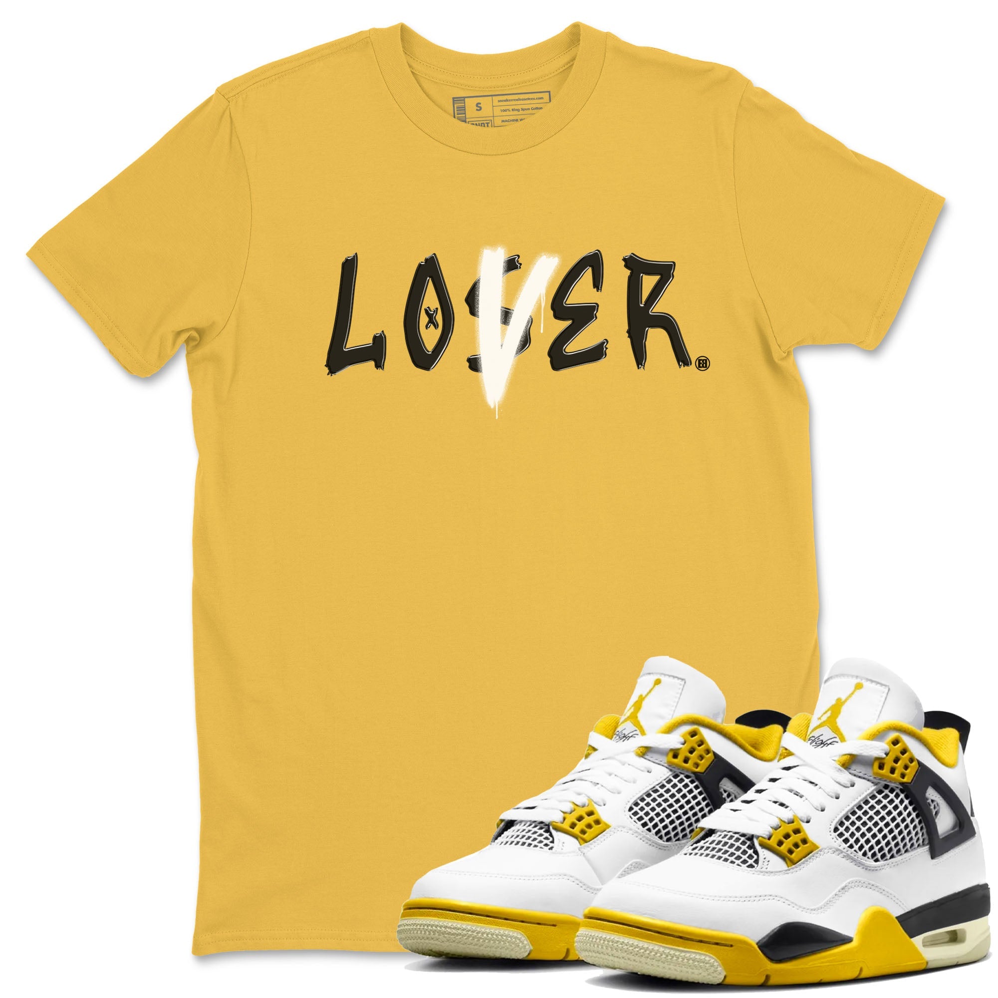 Air Jordan 4 Retro Vivid Sulfur shirt to match jordans Loser Lover sneaker tees 4s Vivid Sulfur Drip Gear Zone unisex cotton Daisy 1 crew neck shirt