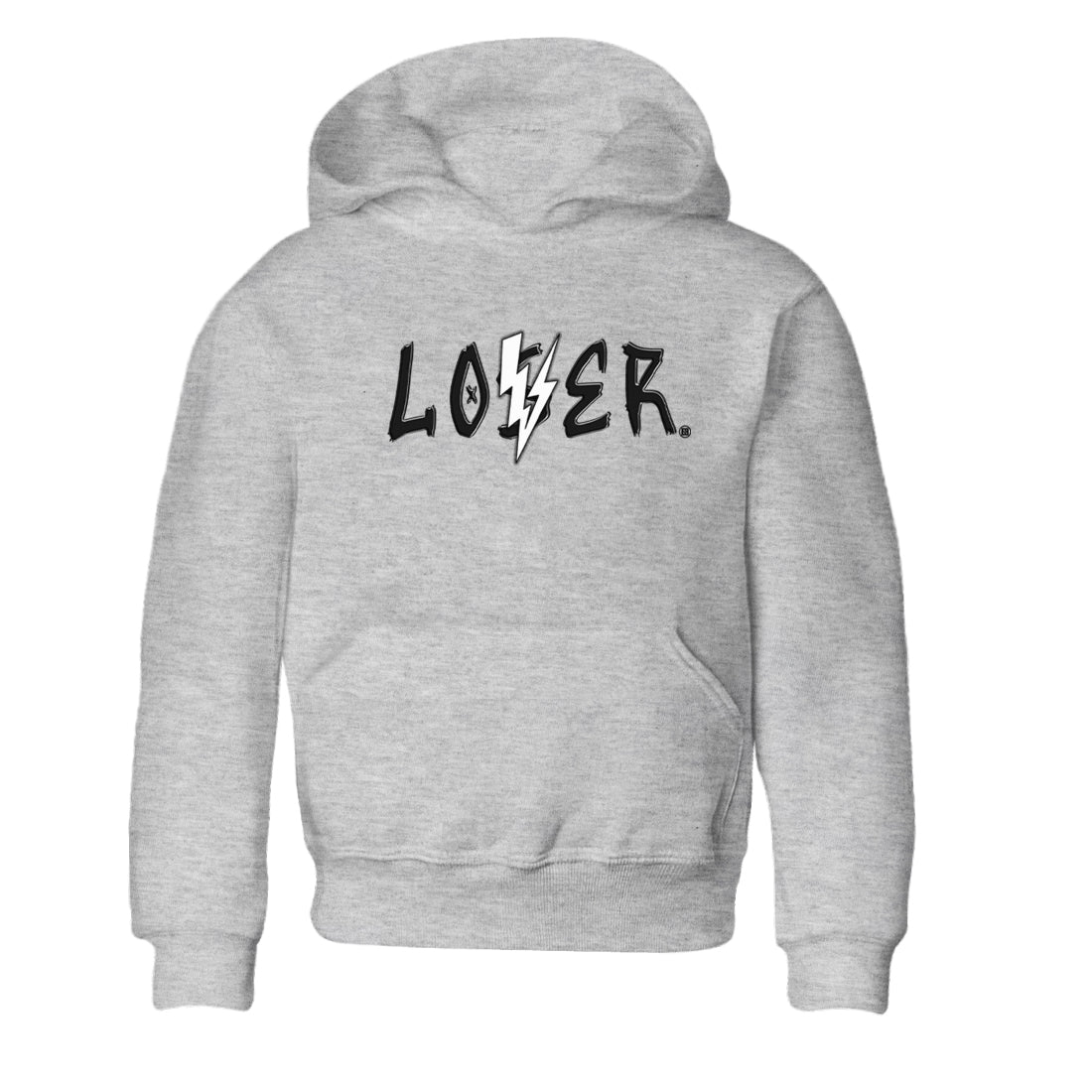 Air Jordan 4 White Thunder shirts to match jordans Loser Lover sneaker match tees Air Jordan 4 Retro White Thunder Drip Gear Zone streetwear brand Baby and Youth Heather Grey 2 cotton tee