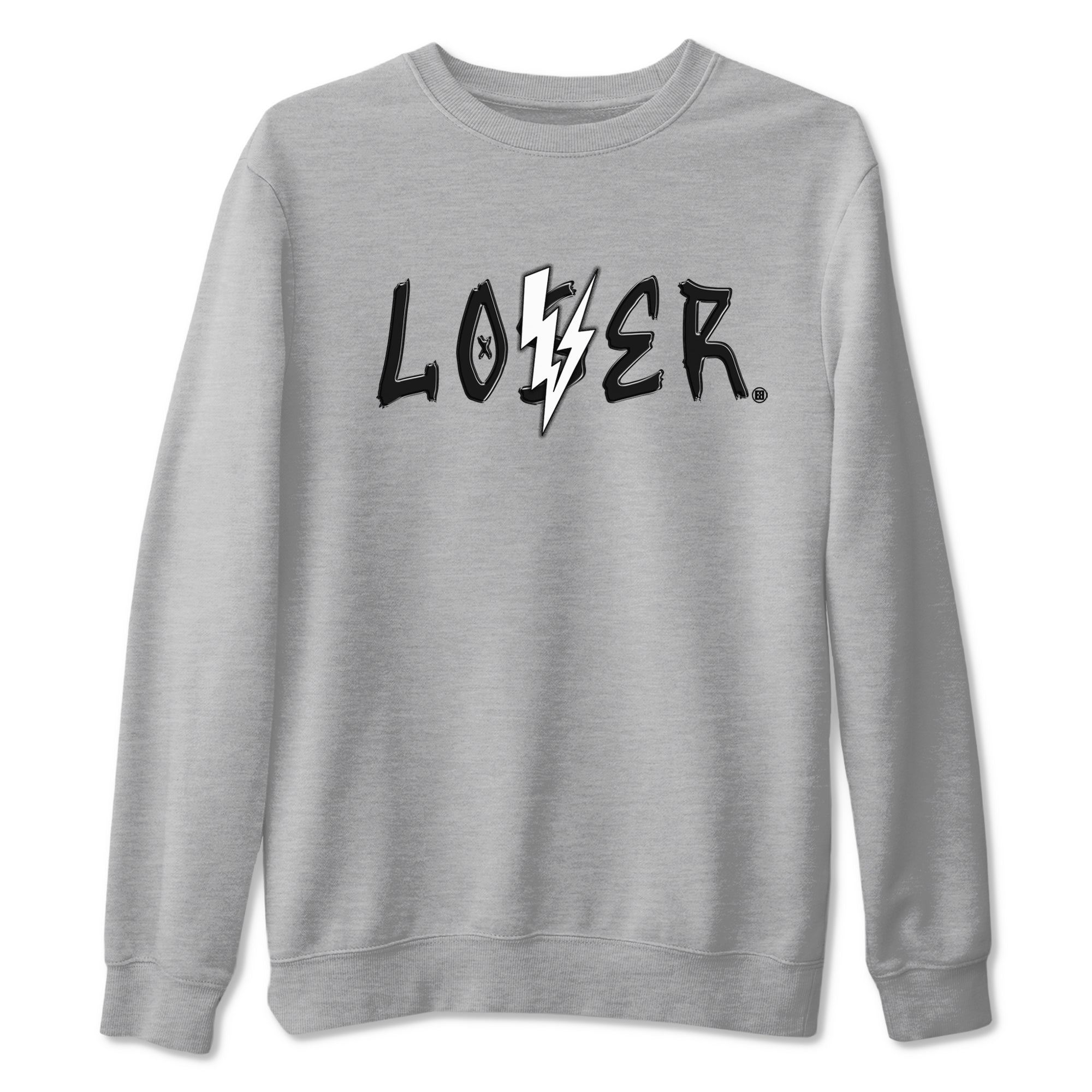 Air Jordan 4 White Thunder shirts to match jordans Loser Lover sneaker match tees Air Jordan 4 Retro White Thunder Drip Gear Zone streetwear brand Heather Grey 2 unisex cotton tee