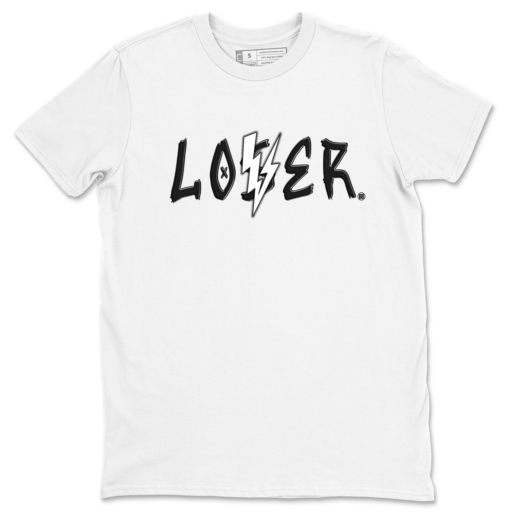 Air Jordan 4 White Thunder shirts to match jordans Loser Lover sneaker match tees Air Jordan 4 Retro White Thunder Drip Gear Zone streetwear brand White 2 unisex cotton tee