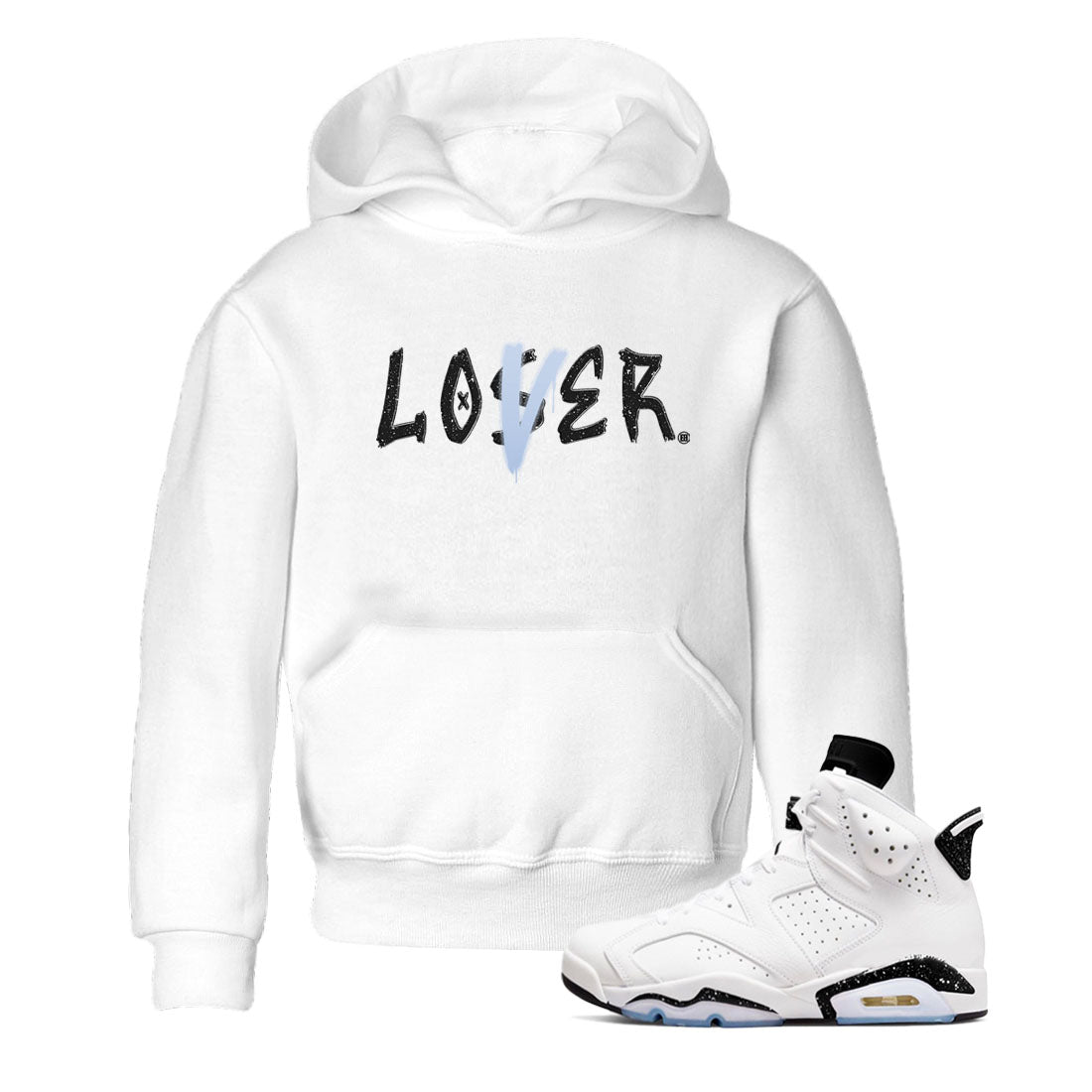AJ6 White Black shirts to match jordans Loser Lover sneaker match tees Air Jordan 6 White Black Drip Gear Zone streetwear brand Baby and Youth White 1 cotton tee