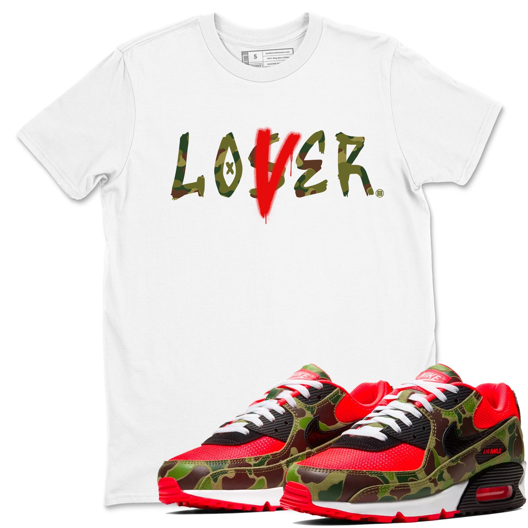 Air Max 90 Duck Camo shirts to match jordans Loser Lover sneaker match tees Air Max 90 Reverse Duck Camo match shoes to clothes Drip Gear Zone unisex cotton White 1 shirts