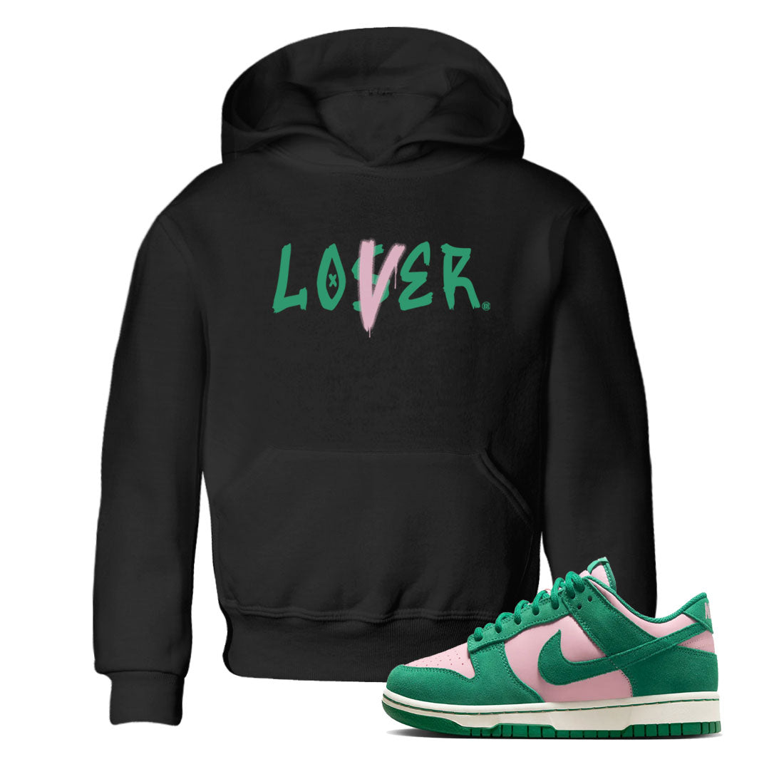 Dunk Low Medium Soft Pink Malachite shirt to match jordans Loser Lover sneaker tees Dunks Medium Soft Pink Malachite Streetwear Brand Drip Gear Zone baby toddler Black 1 cotton Shirt