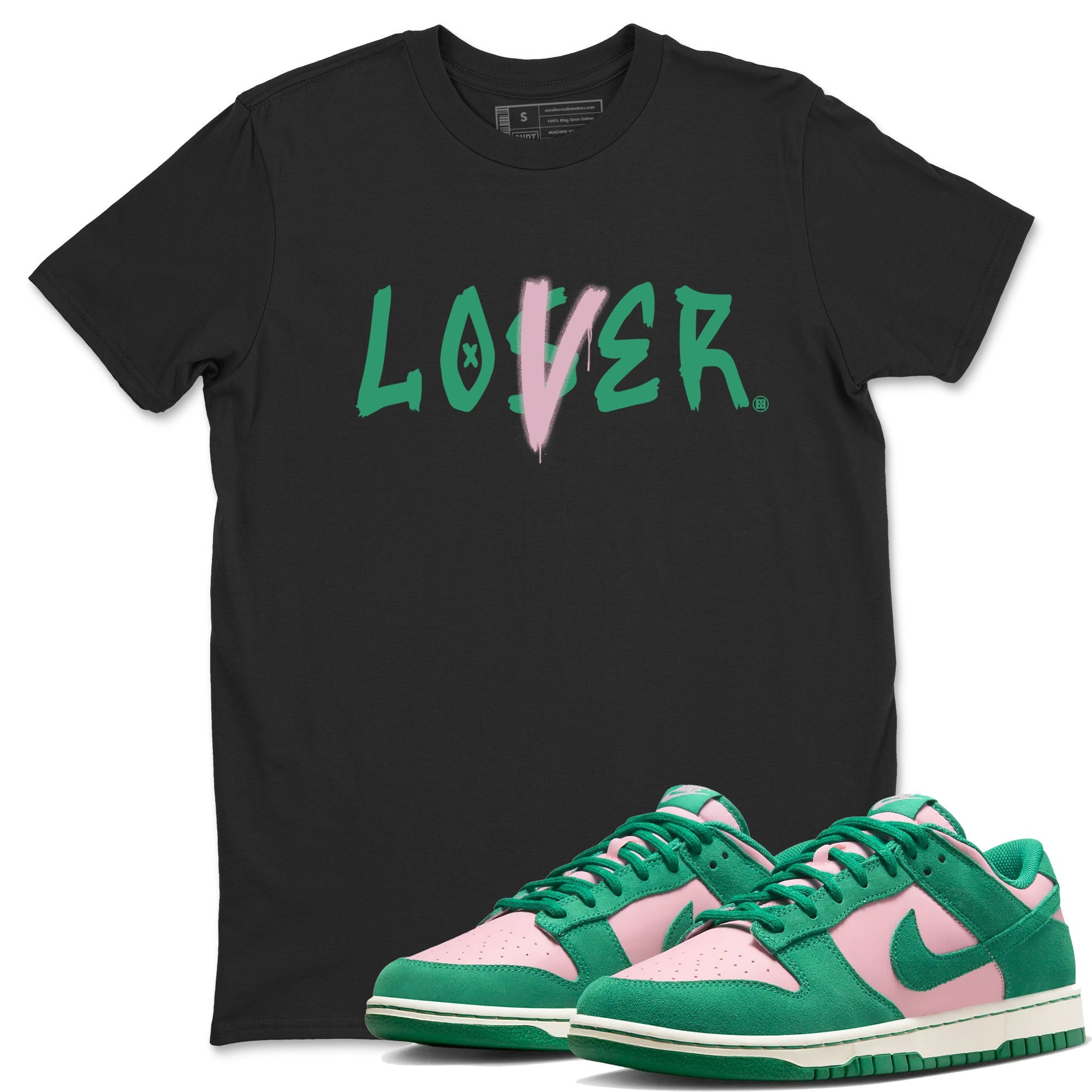 Dunk Low Medium Soft Pink Malachite shirt to match jordans Loser Lover sneaker tees Dunks Medium Soft Pink Malachite Streetwear Brand Drip Gear Zone unisex cotton Black 1 crew neck shirt