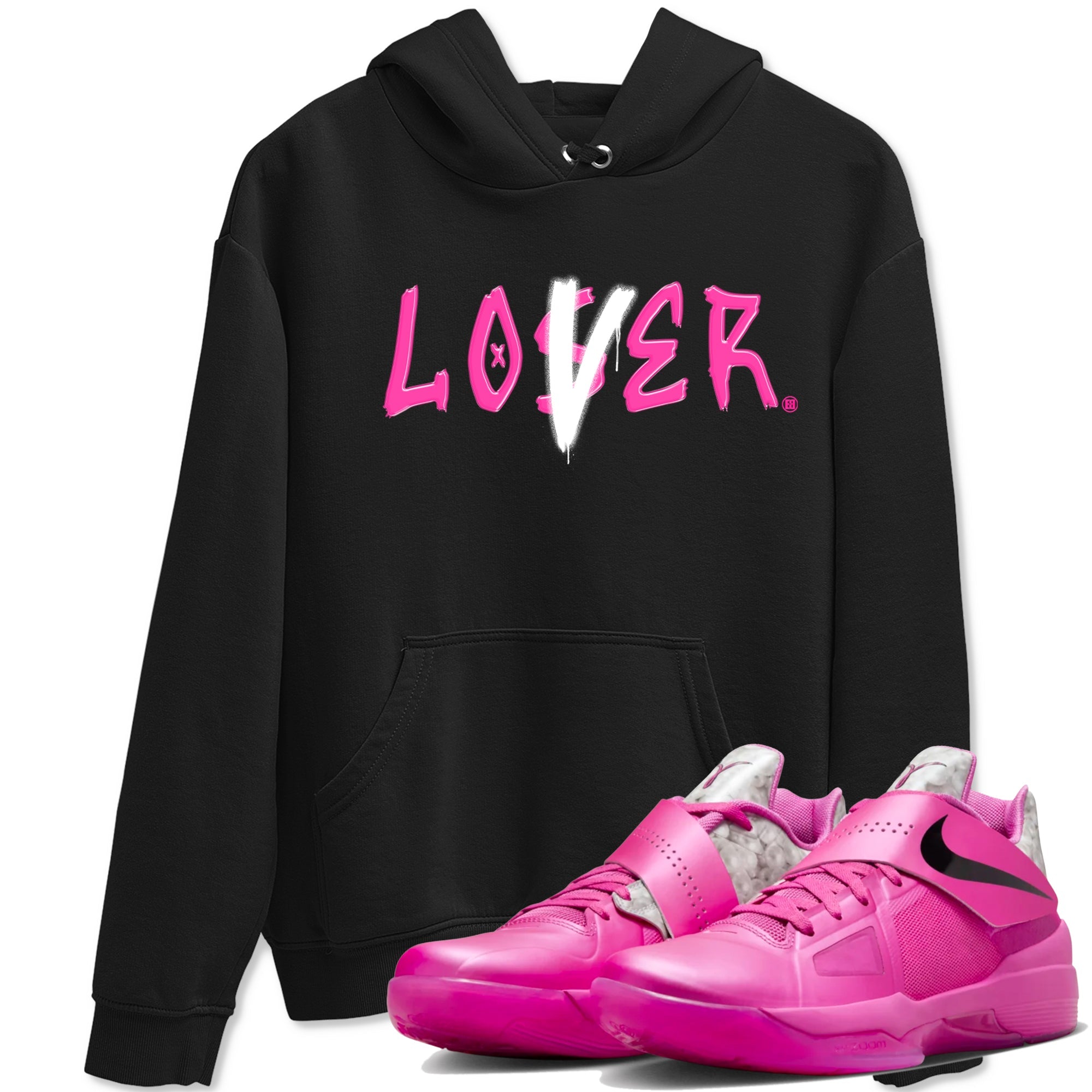 Nike KD 4 Retro Aunt Pearl shirts to match jordans Loser Lover sneaker match tees Nike KD 4 Aunt Pearl match shoes to clothes Drip Gear Zone unisex cotton Black 1 shirts