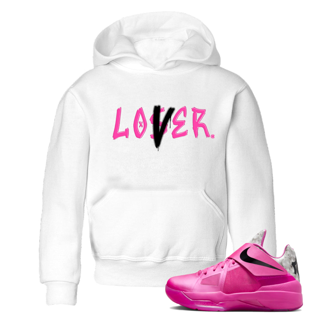 Nike KD 4 Retro Aunt Pearl shirts to match jordans Loser Lover sneaker match tees Nike KD 4 Aunt Pearl match shoes to clothes Drip Gear Zone Youth Baby White 1 tee