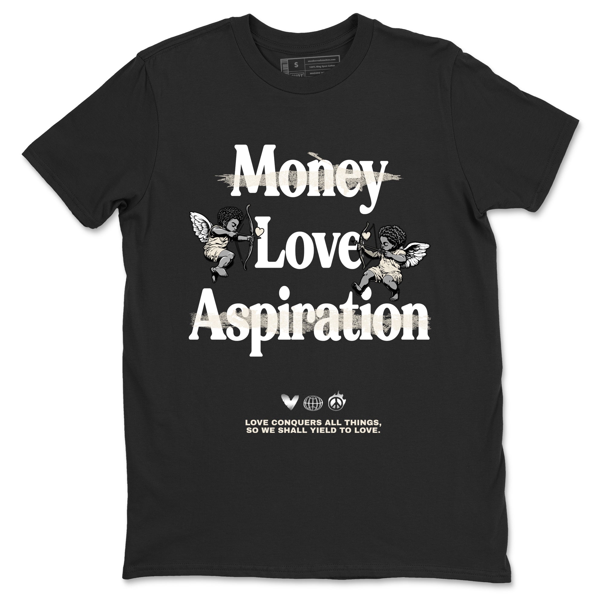 11s Grand Finale Sneaker match tees  Sneaker Tees To Match Jordan 11 Grand Finale Sneakers  Love Conquers All Things Graphic Tee Black 2