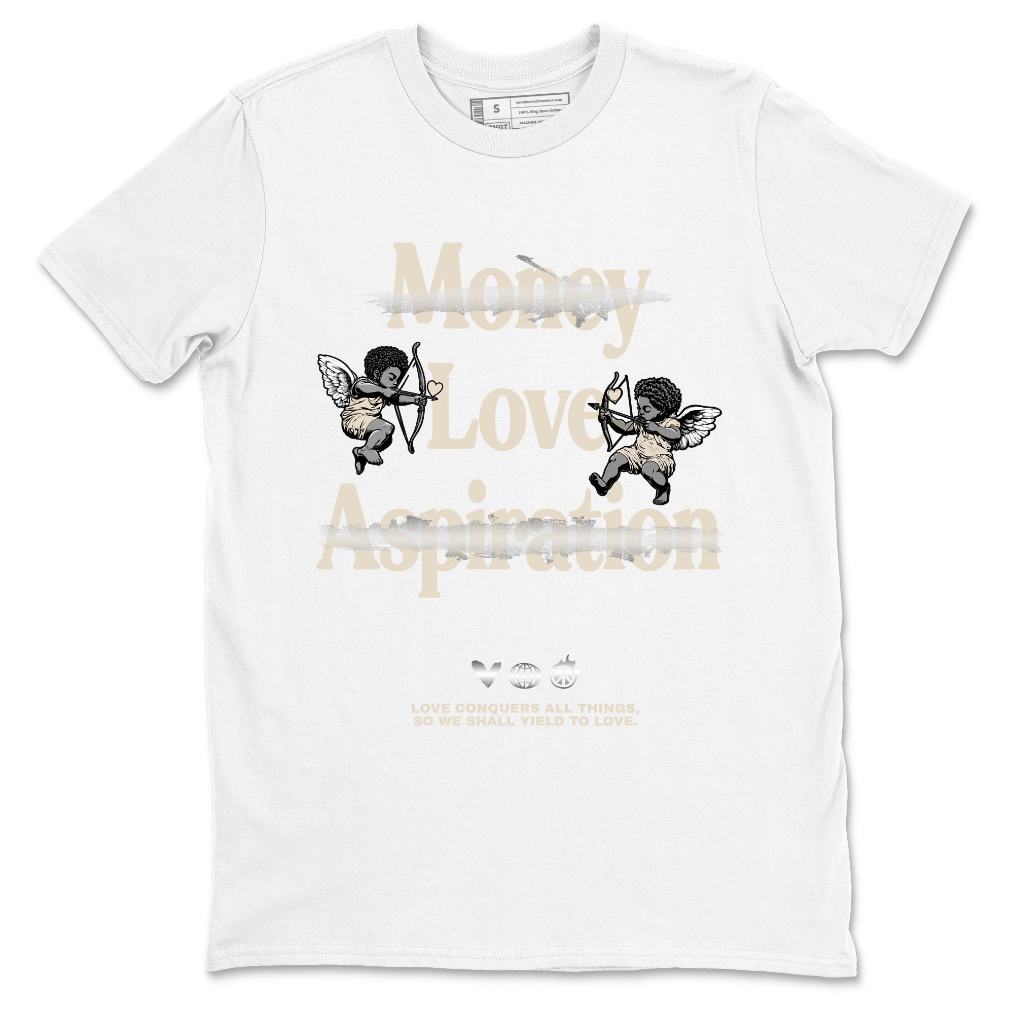 11s Grand Finale Sneaker match tees  Sneaker Tees To Match Jordan 11 Grand Finale Sneakers  Love Conquers All Things Graphic Tee White 2