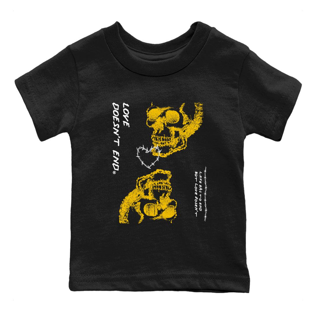 Dunk High Wu Tang shirts to match jordans Love Doesn't End sneaker match tees Dunk High Wu Tang match shoes to clothes Drip Gear Zone Youth Baby Black 2 tee