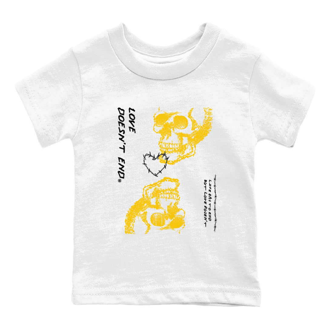 Dunk High Wu Tang shirts to match jordans Love Doesn't End sneaker match tees Dunk High Wu Tang match shoes to clothes Drip Gear Zone Youth Baby White 2 tee