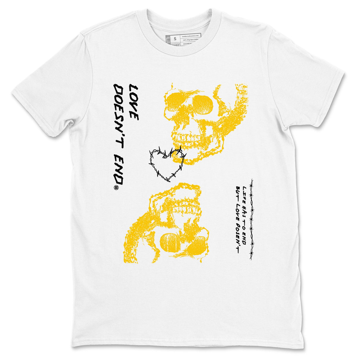 Dunk High Wu Tang shirts to match jordans Love Doesn't End sneaker match tees Dunk High Wu Tang match shoes to clothes Drip Gear Zone unisex cotton White 2 shirts