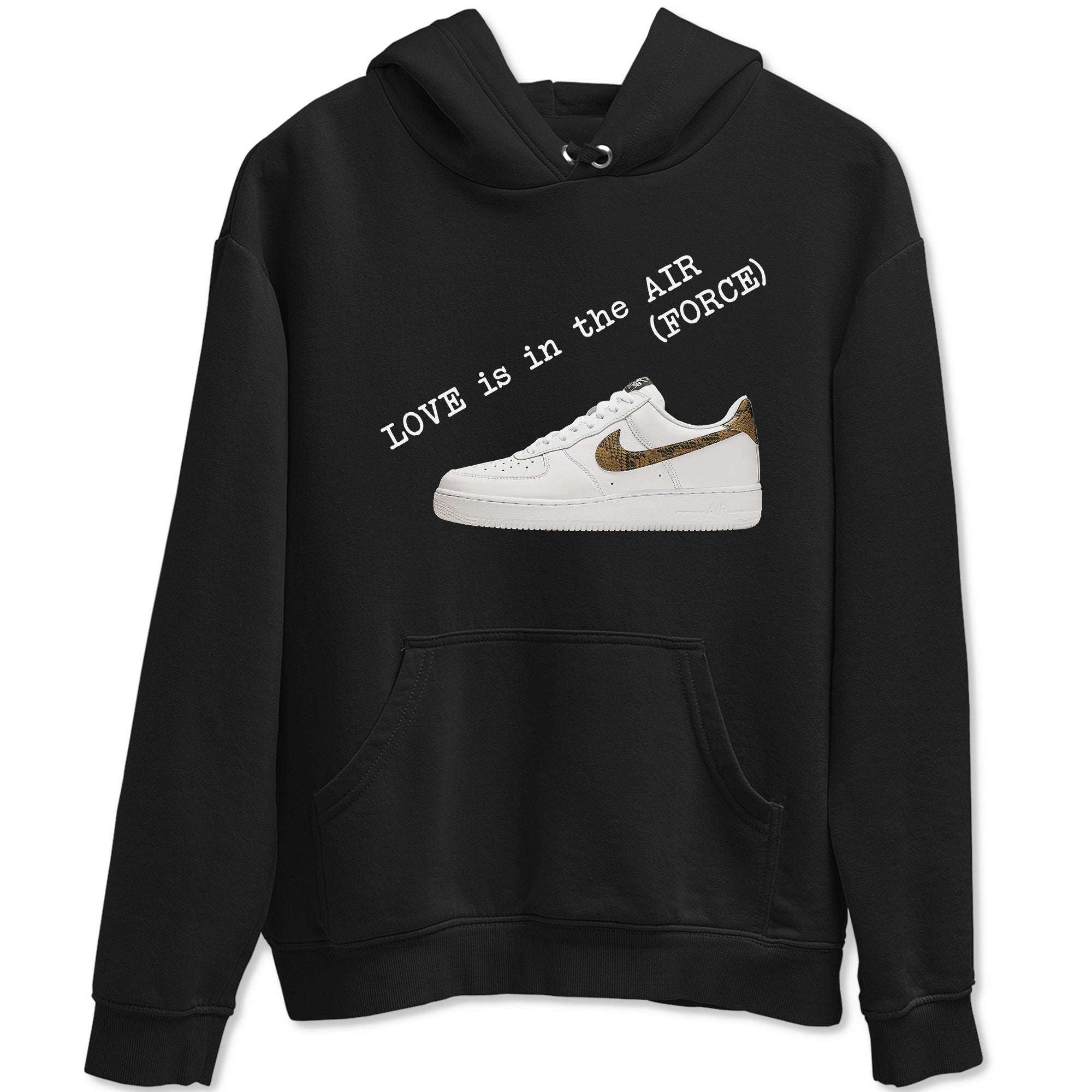 Air Force 1 Ivory Snake shirt to match jordans Love In The Air sneaker tees Air Force 1 Ivory Snake Drip Gear Zone unisex cotton Black 2 crew neck shirt