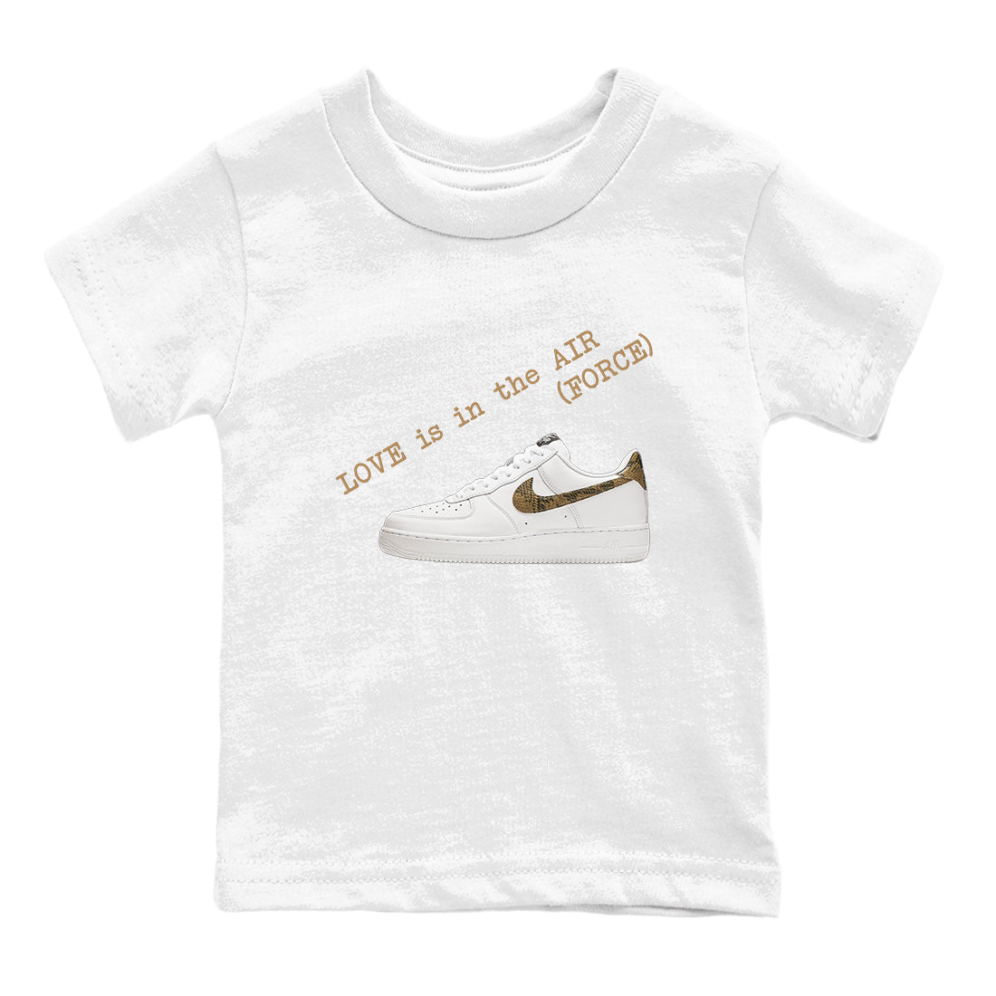 Air Force 1 Ivory Snake shirt to match jordans Love In The Air sneaker tees Air Force 1 Ivory Snake Drip Gear Zone baby toddler White 2 cotton Shirt