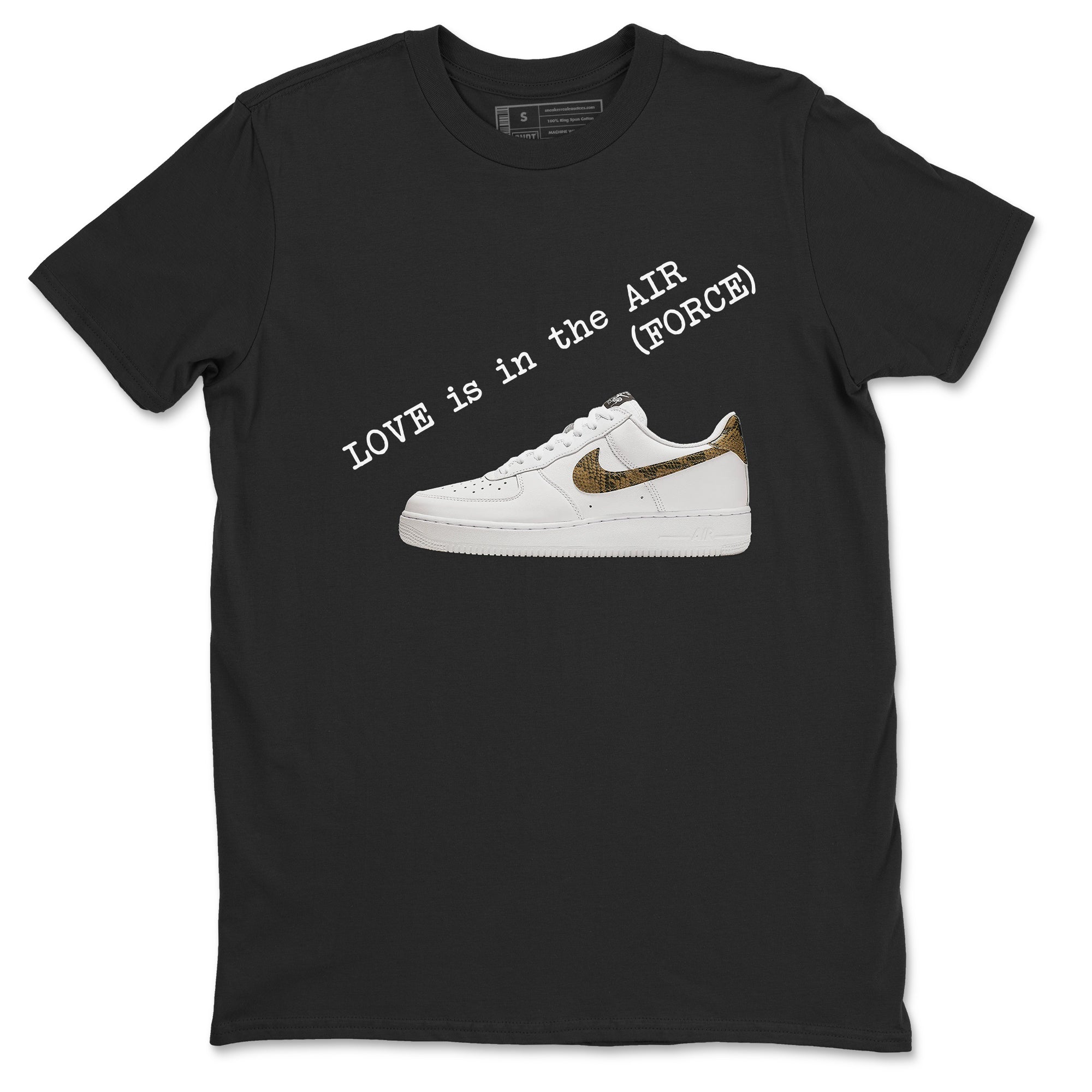 Air Force 1 Ivory Snake shirt to match jordans Love In The Air sneaker tees Air Force 1 Ivory Snake Drip Gear Zone unisex cotton Black 2 crew neck shirt