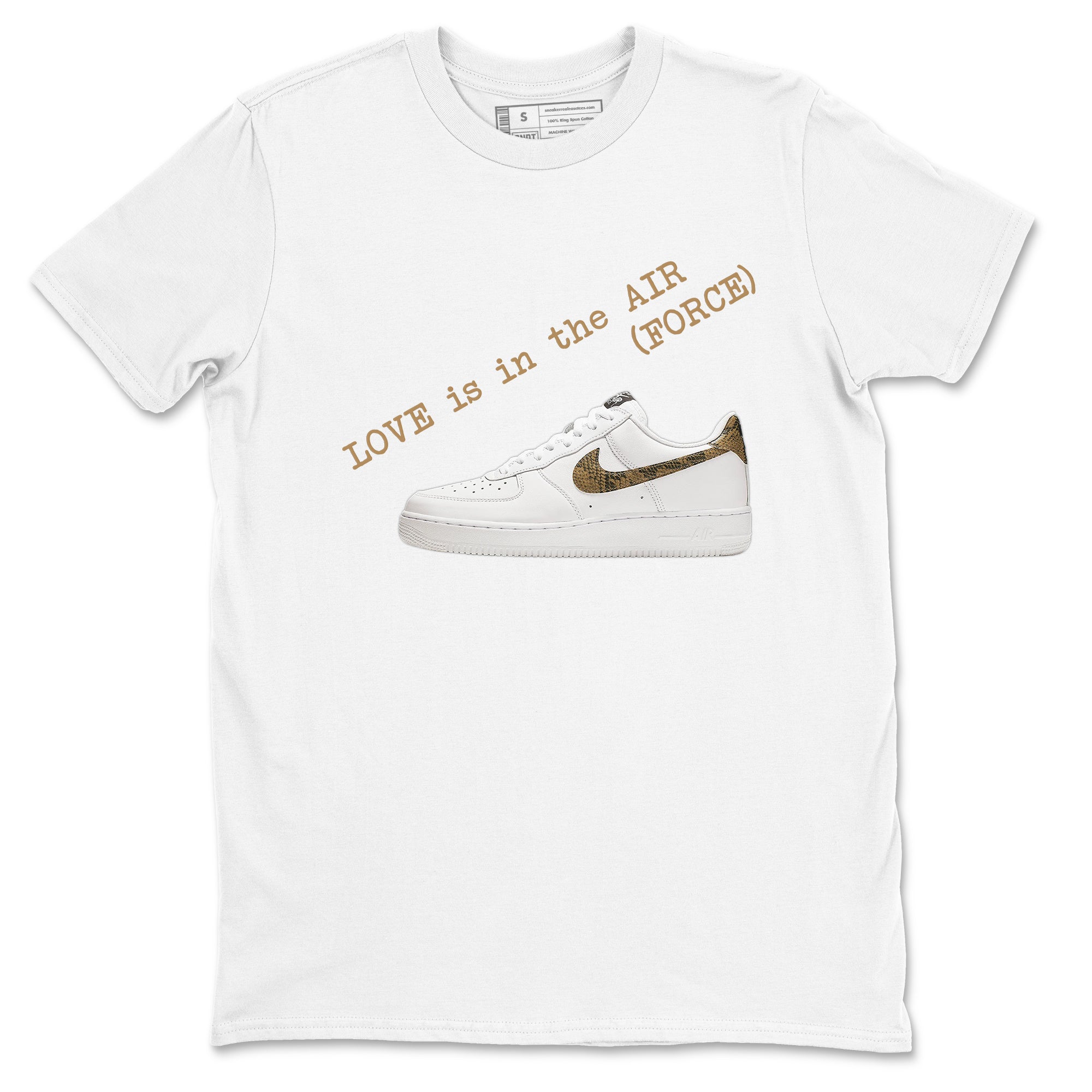 Air Force 1 Ivory Snake shirt to match jordans Love In The Air sneaker tees Air Force 1 Ivory Snake Drip Gear Zone unisex cotton White 2 crew neck shirt