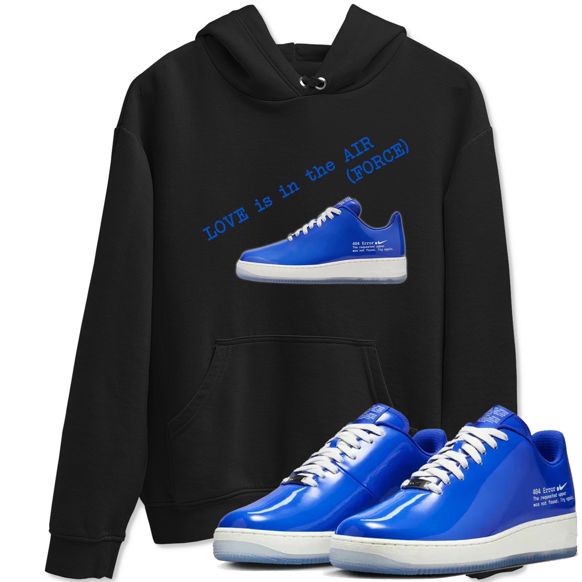 Air Force 1 404 Error shirt to match jordans Love Is In The Air sneaker tees Air Force 1 404 Error Drip Gear Zone unisex cotton Black 1 crew neck shirt