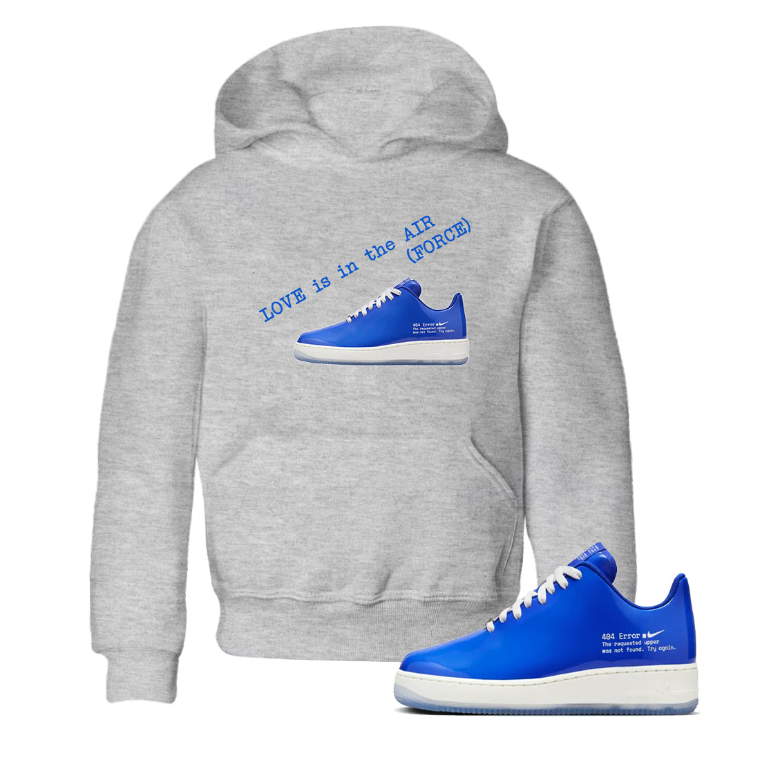 Air Force 1 404 Error shirt to match jordans Love Is In The Air sneaker tees Air Force 1 404 Error Drip Gear Zone baby toddler Heather Grey 1 cotton Shirt