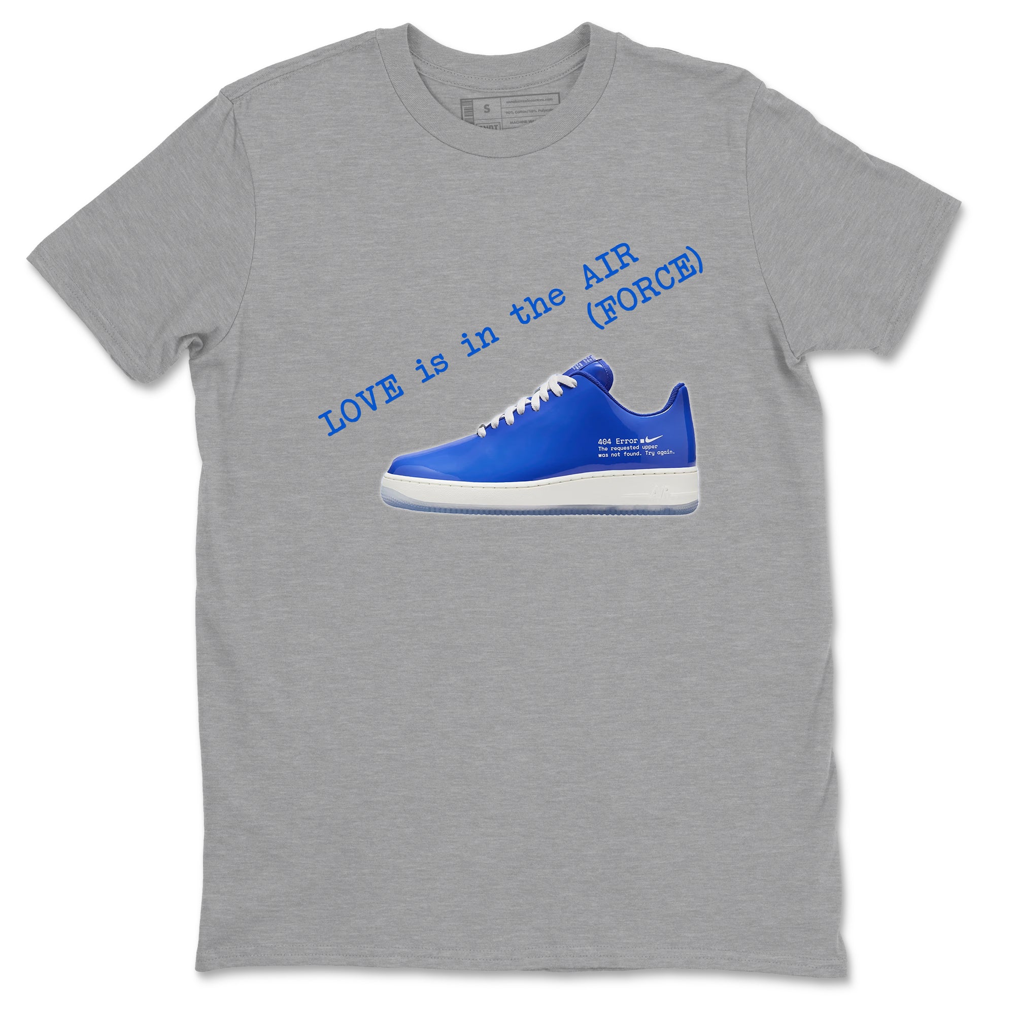 Air Force 1 404 Error shirt to match jordans Love Is In The Air sneaker tees Air Force 1 404 Error Drip Gear Zone unisex cotton Heather Grey 2 crew neck shirt
