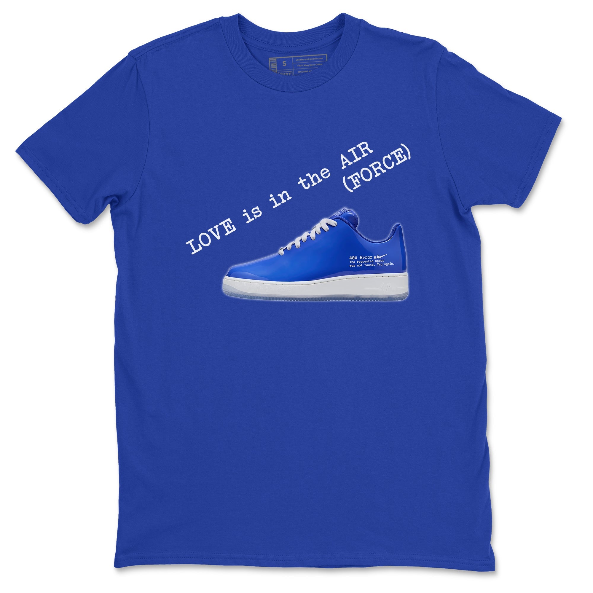 Air Force 1 404 Error shirt to match jordans Love Is In The Air sneaker tees Air Force 1 404 Error Drip Gear Zone unisex cotton Royal Blue 2 crew neck shirt