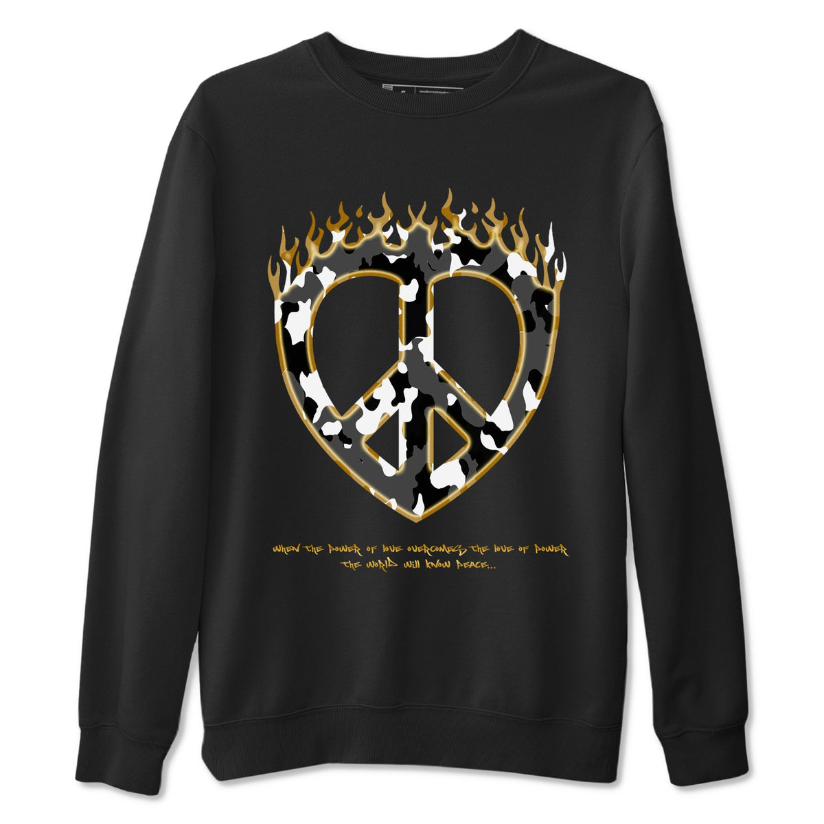 1s Black Metallic Gold shirts to match jordans Love Peace sneaker match tees Air Jordan 1 Black Metallic Gold Drip Gear Zone unisex cotton Black 2 crew neck shirts
