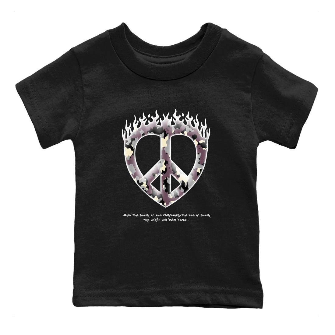 3s A Ma Maniere x Black shirts to match jordans Love Peace sneaker match tees A Ma Maniere x Air Jordan 3 “While You Were Sleeping”Sneaker Release Tees Youth Baby Black 2 crew neck shirts