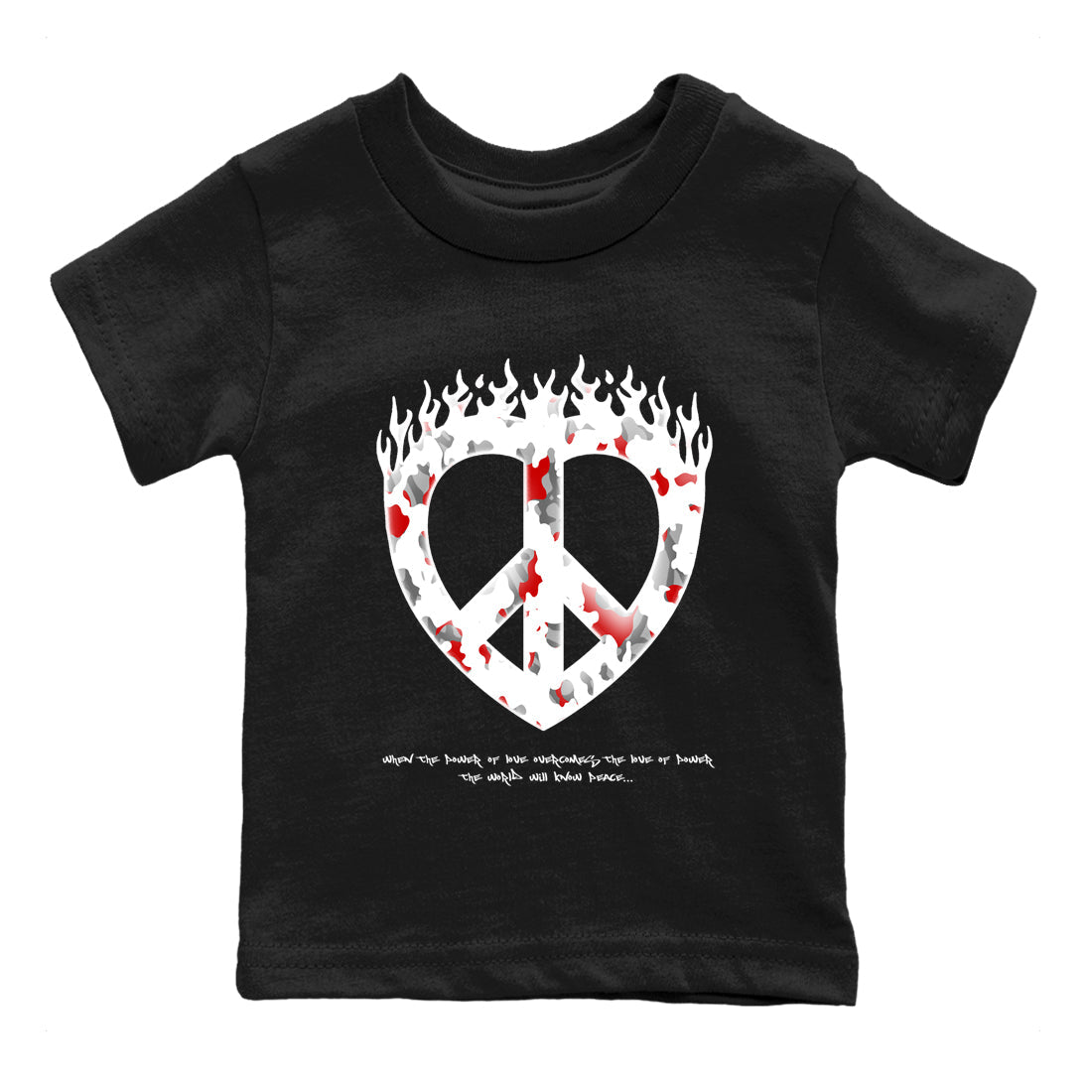 3s Cement Grey shirts to match jordans Love Peace sneaker match tees Air Jordan 3 Cement Grey Drip Gear Zone Youth Baby Black 2 crew neck shirts