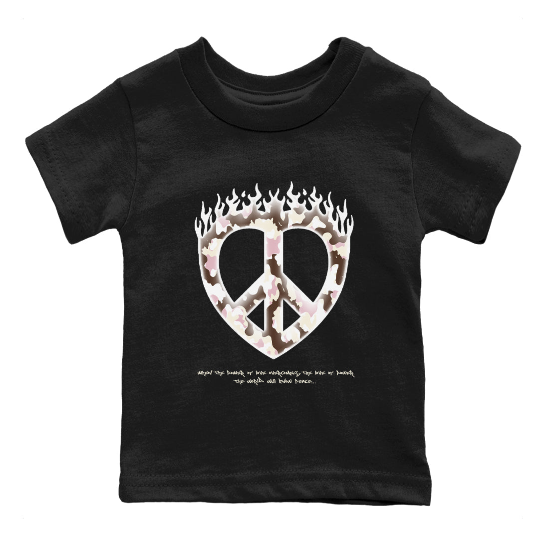 Dunk Cacao Wow And Pink Foam shirts to match jordans Love Peace sneaker match tees Dunk Cacao Wow And Pink Foam Drip Gear Zone Youth Baby Black 2 crew neck shirts